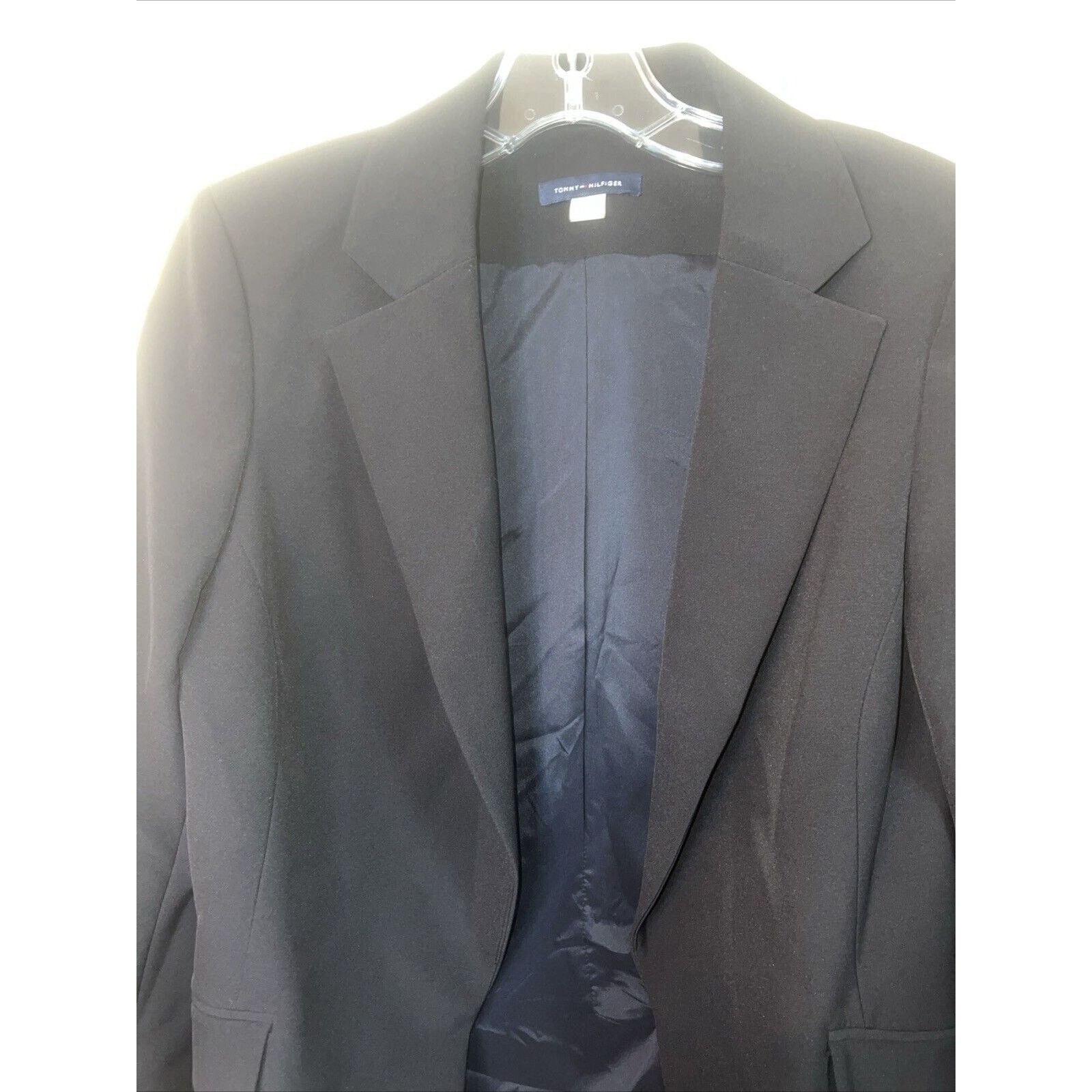 Tommy Hilfiger Tommy Hilfiger Women’s Blazer Open Front Black Size 10 Poly Size L / US 10 / IT 46 - 2 Thumbnail