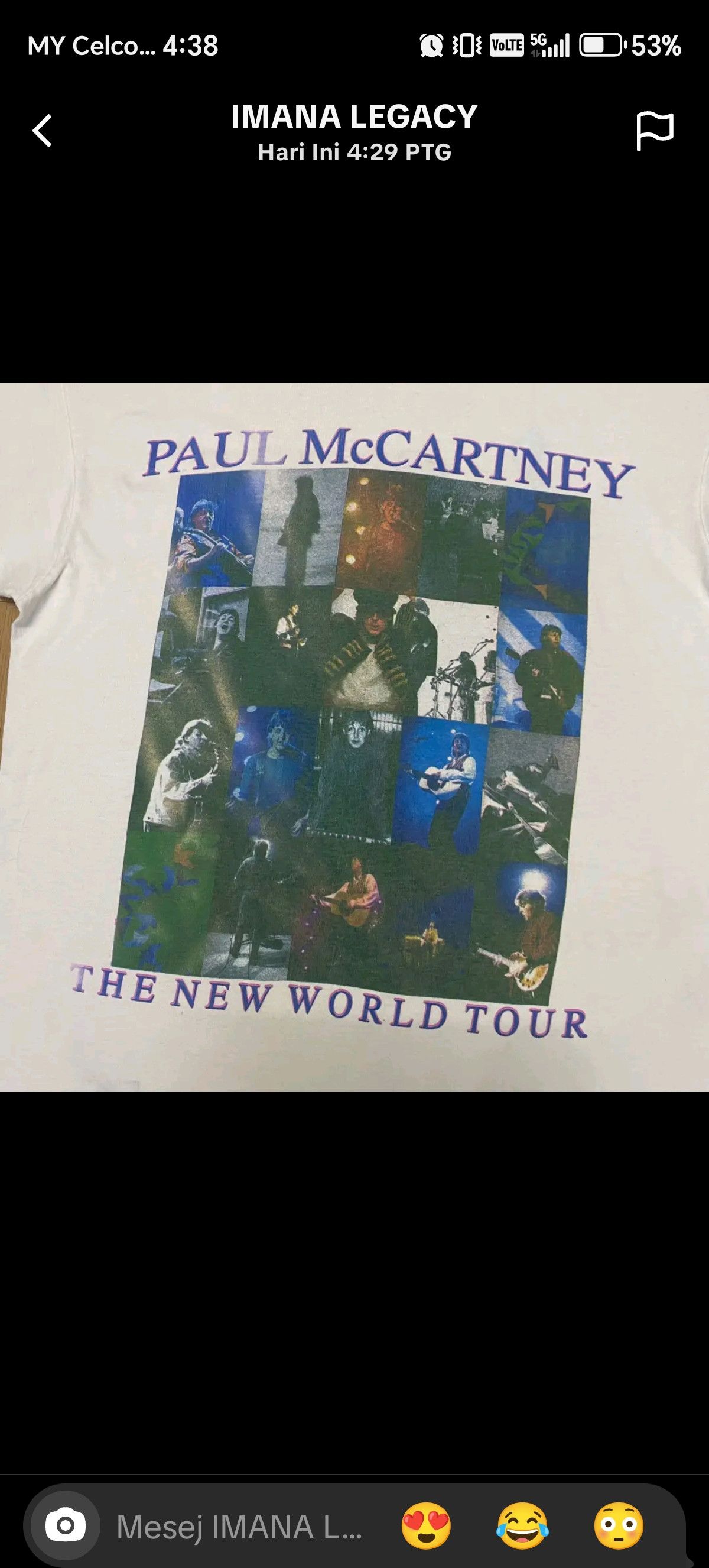 Vintage Vintage Paul McCartney The New World Tour 1993 Tshirt Size US L / EU 52-54 / 3 - 3 Thumbnail
