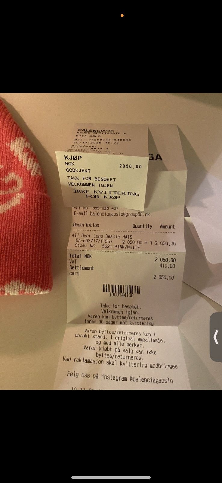Balenciaga Balenciaga Logo Beanie Size ONE SIZE - 6 Thumbnail