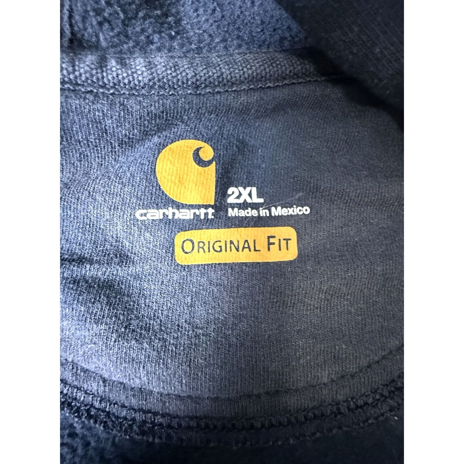 Carhartt Carhartt Mens 2XL Hooded Sweatshirt Black Workwear Hunting Outdoor Layer Fishing Logo Size US XXL / EU 58 / 5 - 3 Thumbnail