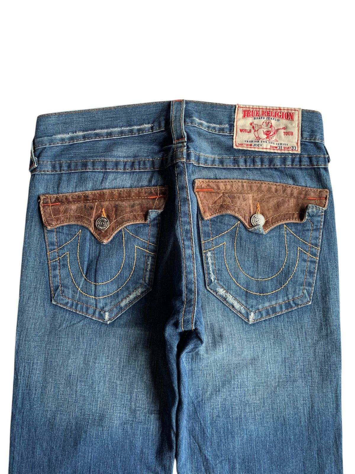 Japanese Brand FLARE 💥 TRUE RELIGION MADE IN USA PUNK STYLE DENIM JEANS Size US 34 / EU 50 - 7 Thumbnail