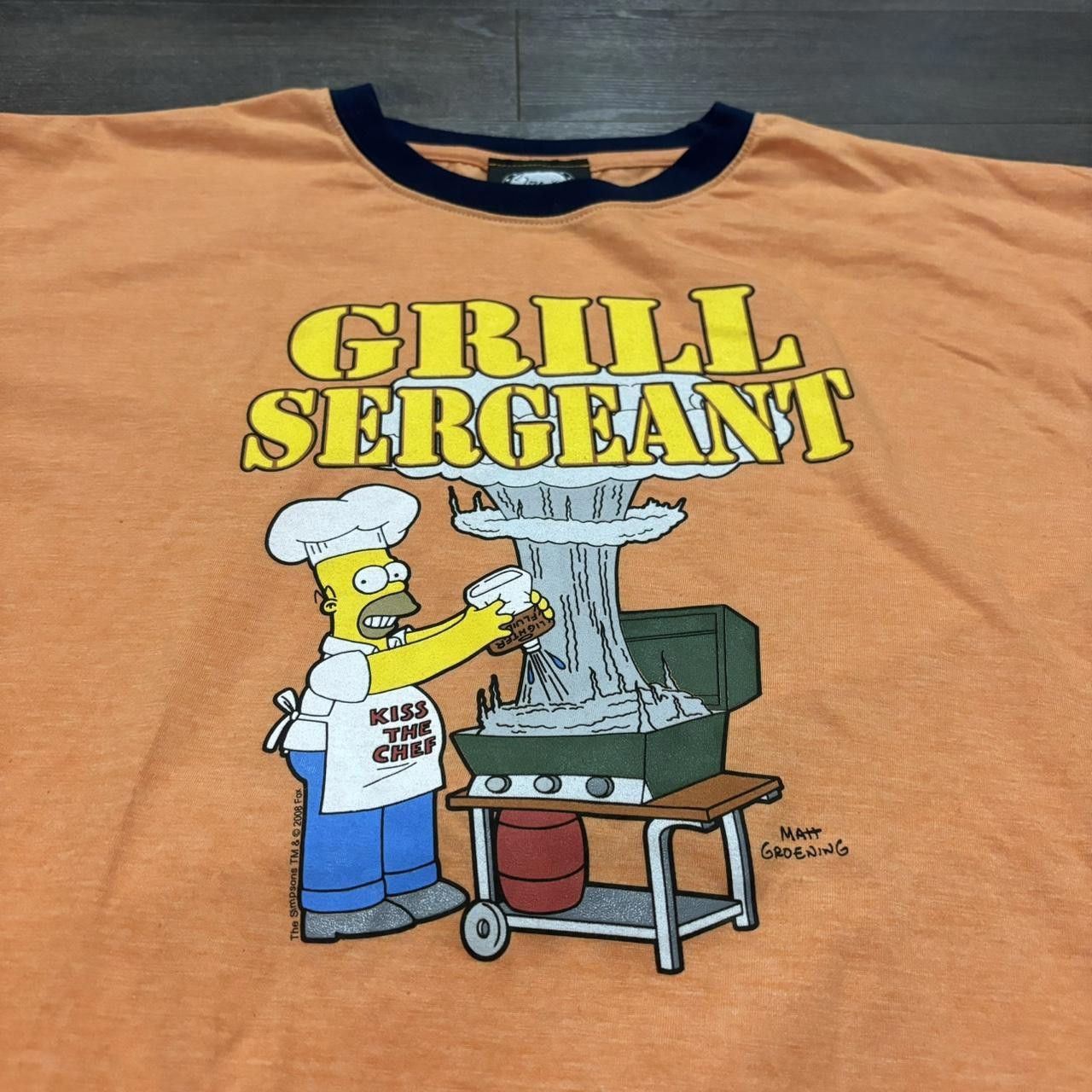 Designer vintage the simpsons Homer Simpson grill Sargent t shirt XL Size US XL / EU 56 / 4 - 2 Thumbnail