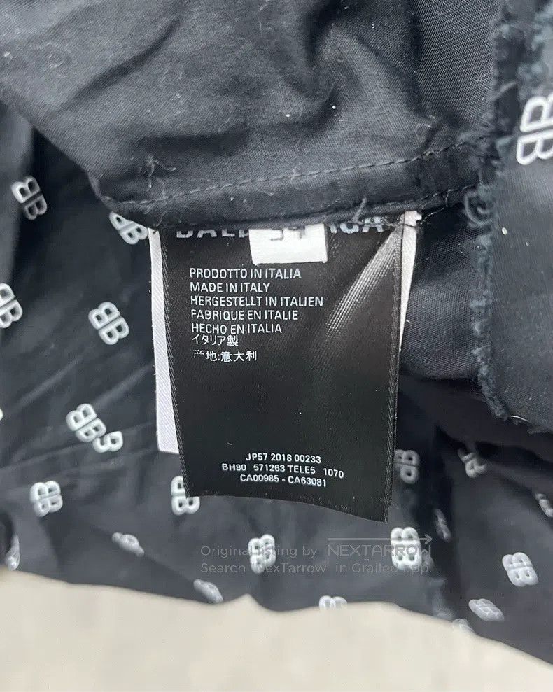 Balenciaga Balenciaga Black short-sleeved shirt with double B logo pr Size XXS / US 00 / IT 34 - 4 Thumbnail