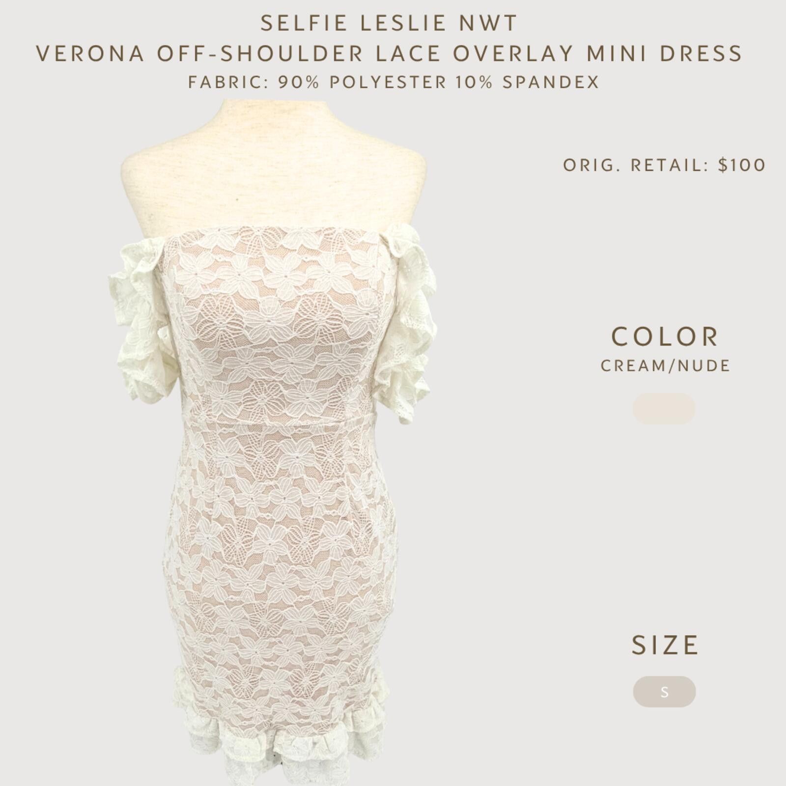 Other NWT Selfie Leslie Verona Lace Mini Dress S Size S / US 4 / IT 40 - 2 Thumbnail