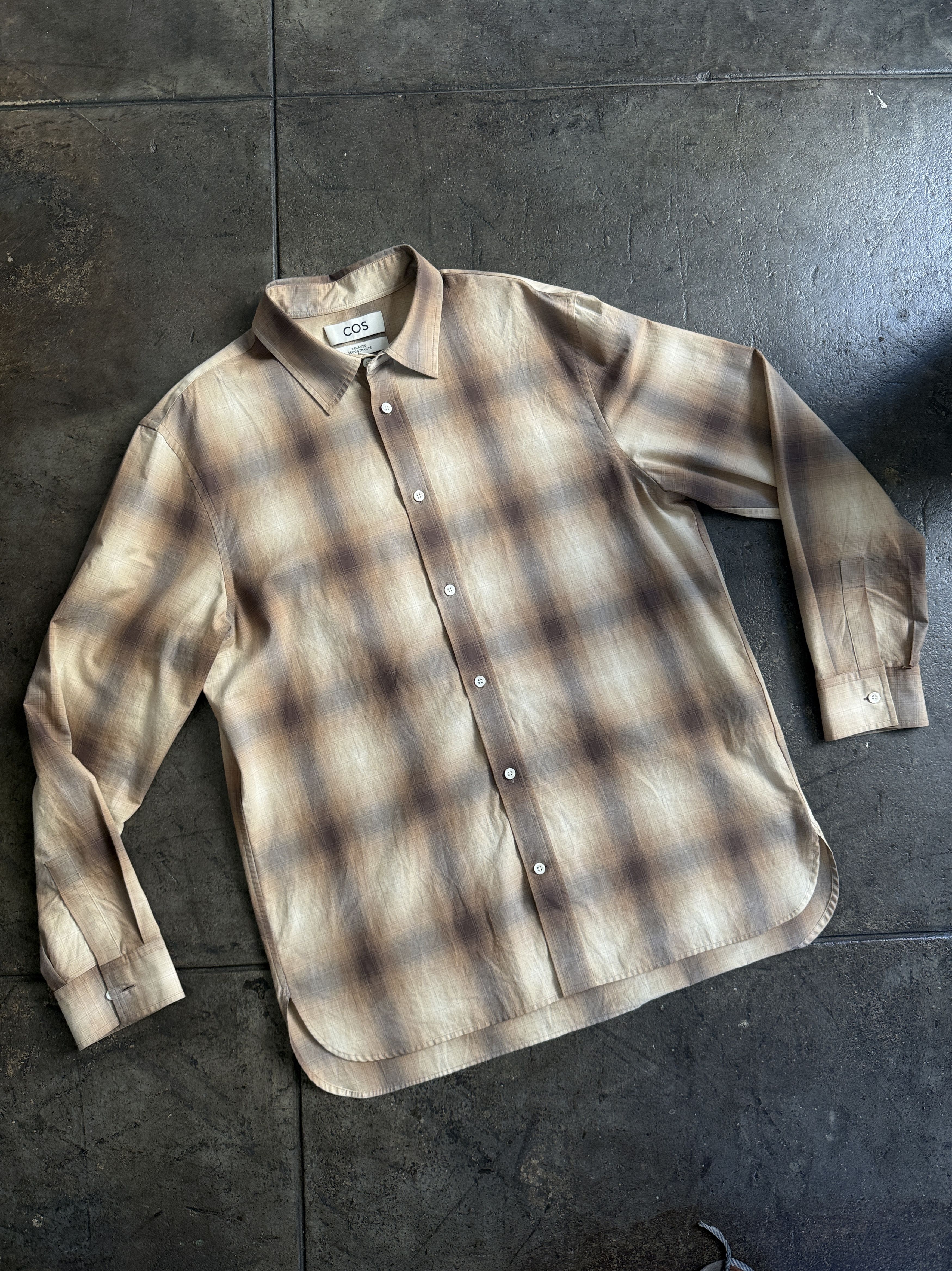 Cos 120$ Relaxed Firm Perfect Bown Plaid Shirt Size US M / EU 48-50 / 2 - 1 Thumbnail