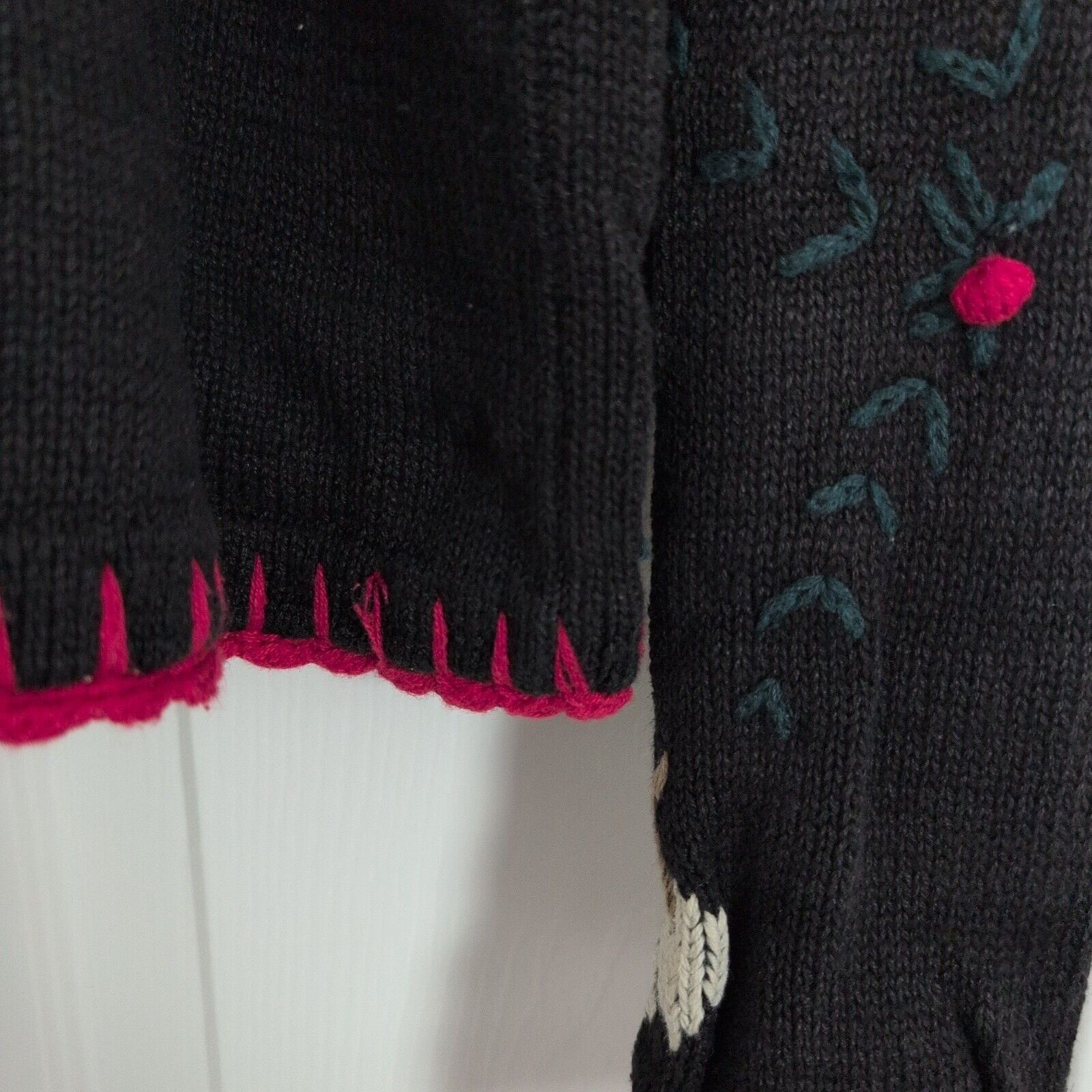 Designer Jodi Blake Zoo Animal Cardigan Womens Size Medium Black Knit Size M / US 6-8 / IT 42-44 - 9 Thumbnail