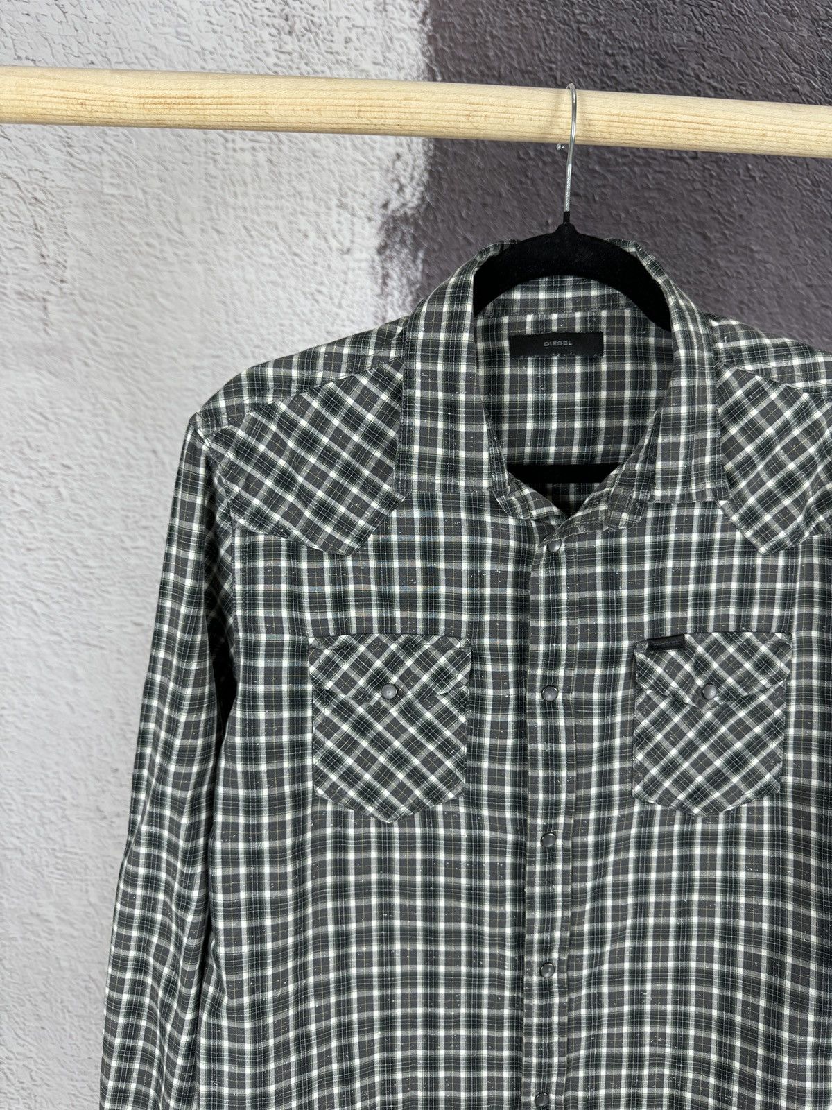 Diesel Diesel vintage checkered flannel y2k long sleeve shirt Size US L / EU 52-54 / 3 - 3 Thumbnail