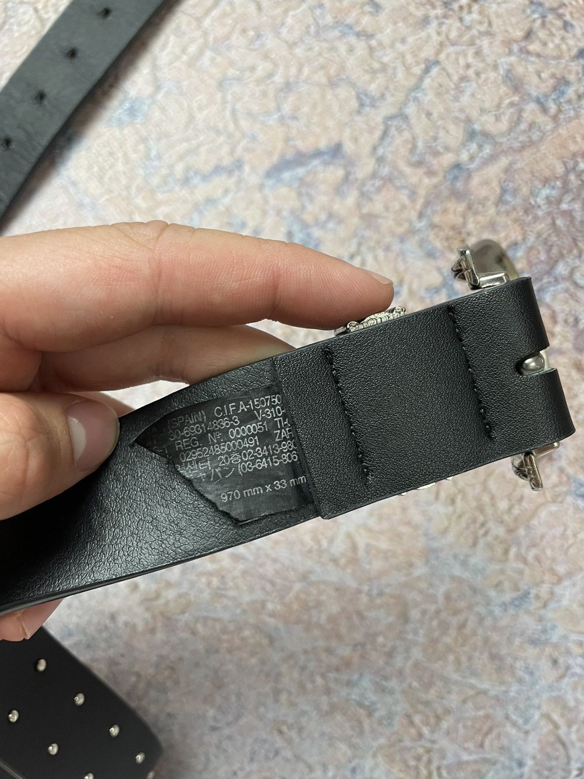 Designer Vintage black American western cowboy boho star-studded belt Size ONE SIZE - 7 Thumbnail