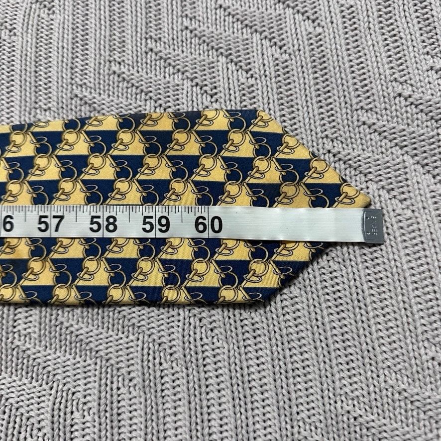 Barneys New York Vintage Barneys Imperial Room yellow equestrian silk tie Size ONE SIZE - 5 Thumbnail