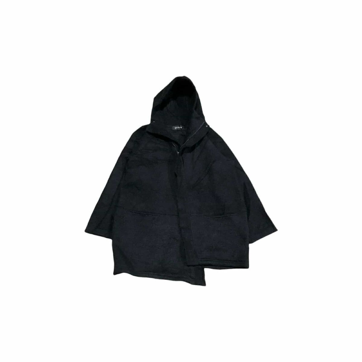 Japanese Brand × Yohji Yamamoto × gomme 🔥Gomme Homme Wool Asymmetric Diagonal Zipper Ninja Hoodie Size US L / EU 52-54 / 3 - 6 Thumbnail