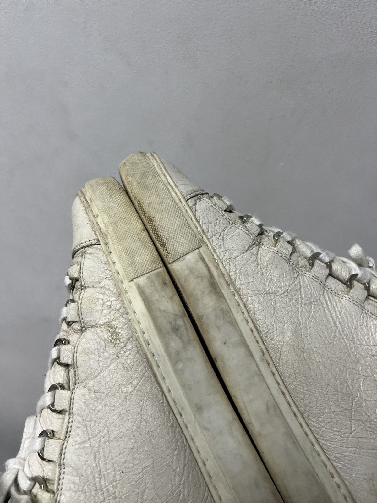Balenciaga Balenciaga Arena High White Leather Shoes Size 39 Size US 6 / EU 39 - 11 Thumbnail