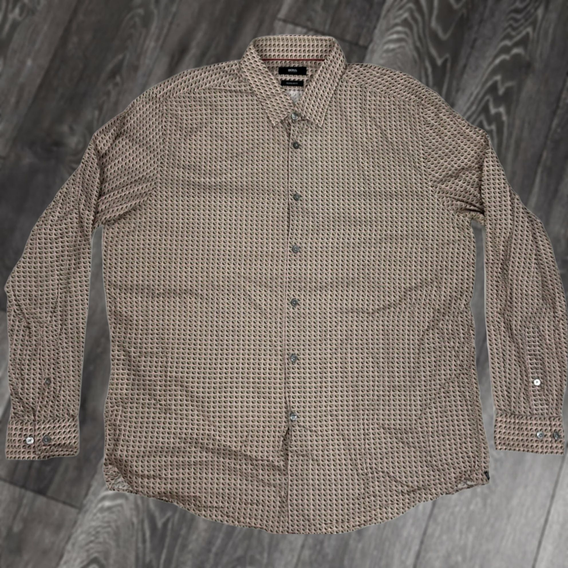Hugo Boss VINTAGE Hugo Boss Button Up Shirt Men Slim XXL Beige Long Sleeve Size US XXL / EU 58 / 5 - 1 Thumbnail