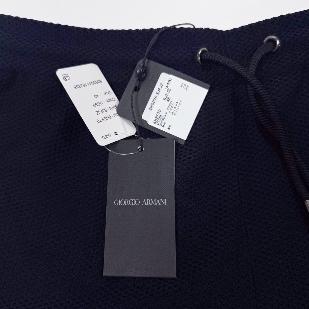Giorgio Armani GIORGIO ARMANI 6HSP70 STRETCH HALF PANTS 46 NAVY Size US 30 / EU 46 - 5 Thumbnail