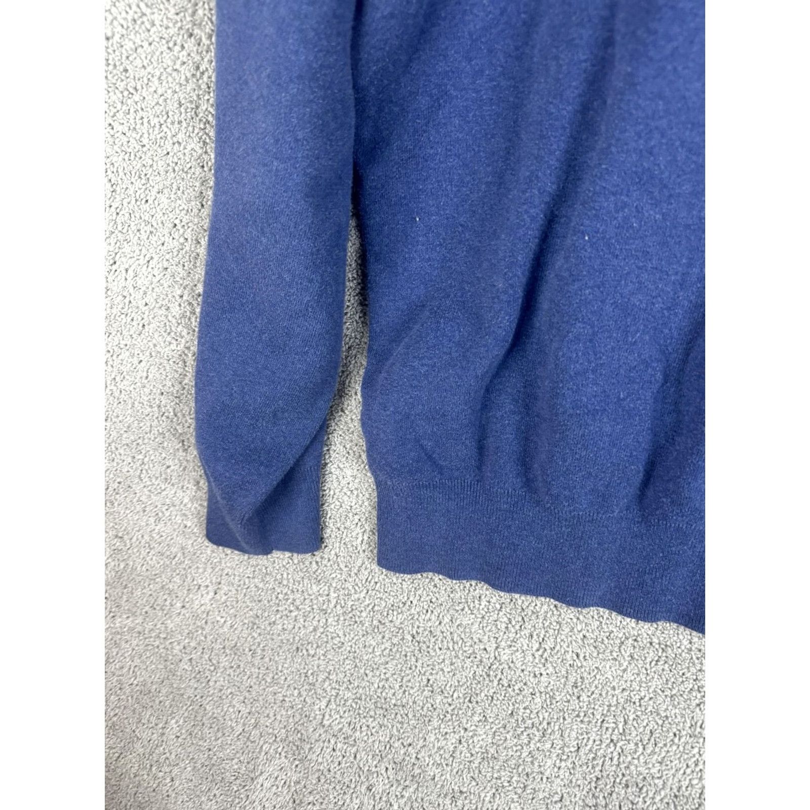 Polo Ralph Lauren Polo Ralph Lauren Sweater Mens XL Blue Pima Cotton Knit V-Neck Pullover Size US XL / EU 56 / 4 - 2 Thumbnail