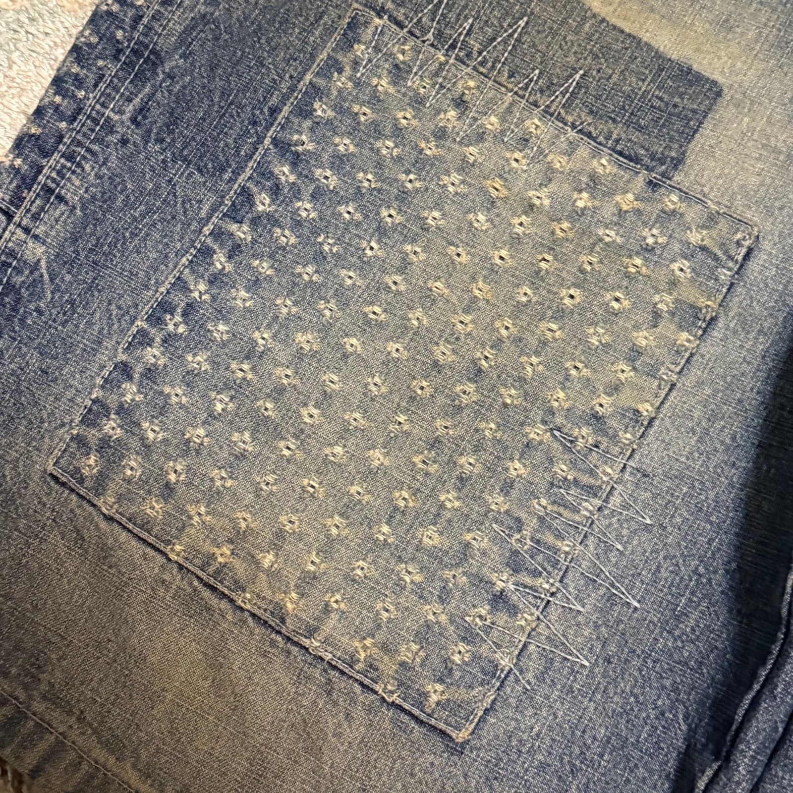 Southpole Southpole Patchwork Baggy Jean Shorts Jorts Size 36 Y2K Size US 36 / EU 52 - 6 Thumbnail
