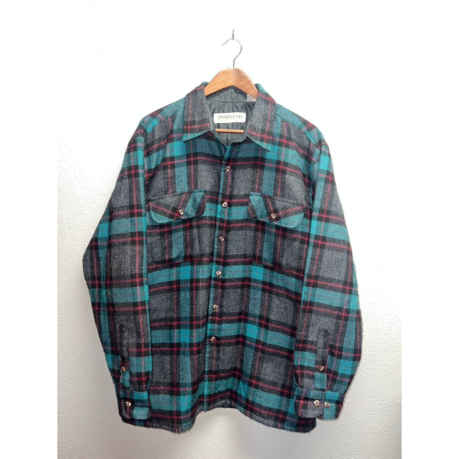 Vintage Vintage Trail's End Flannel Shirt Quilted Lined Plaid VTG L Size US L / EU 52-54 / 3 - 1 Thumbnail