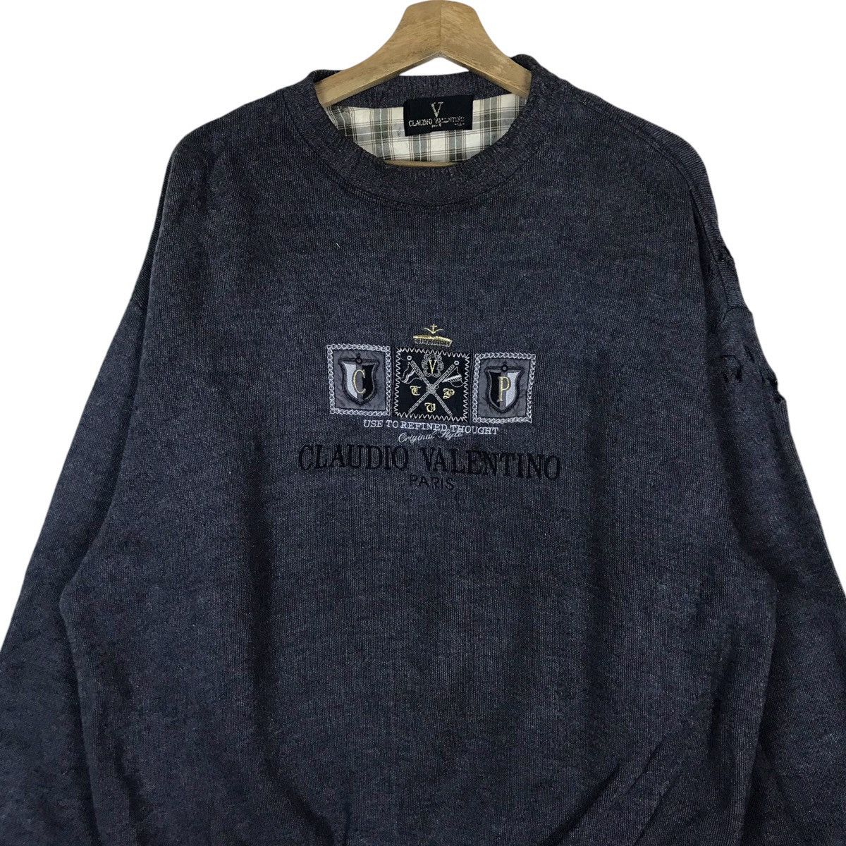 Vintage Vintage Claudio Valentino Pullover Jumper Sweatshirt Size US XL / EU 56 / 4 - 2 Thumbnail
