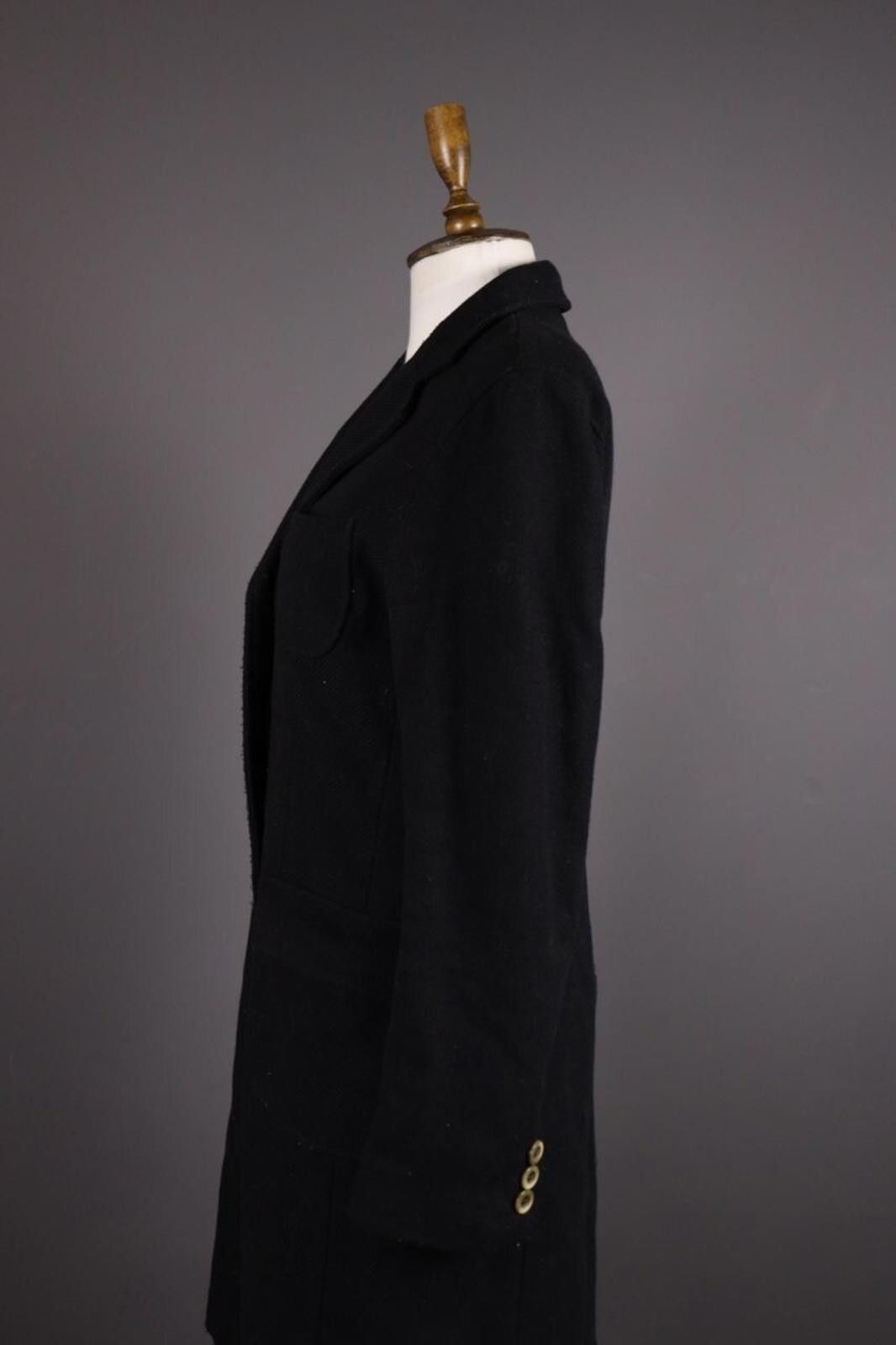 Designer WEEKEND MAX MARA Black Wool Coat Size I 44 / GB 12 / USA 10 Size M / US 6-8 / IT 42-44 - 7 Thumbnail