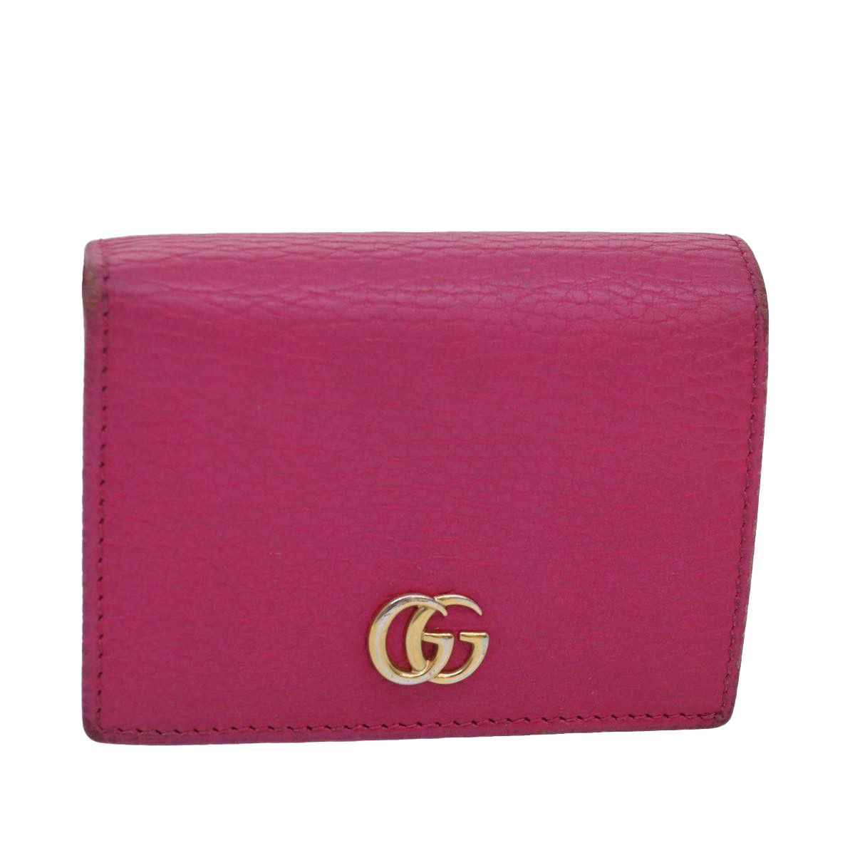 Gucci Gg Marmont Pink Leather Wallet (Pre-Owned) Size ONE SIZE - 1 Thumbnail