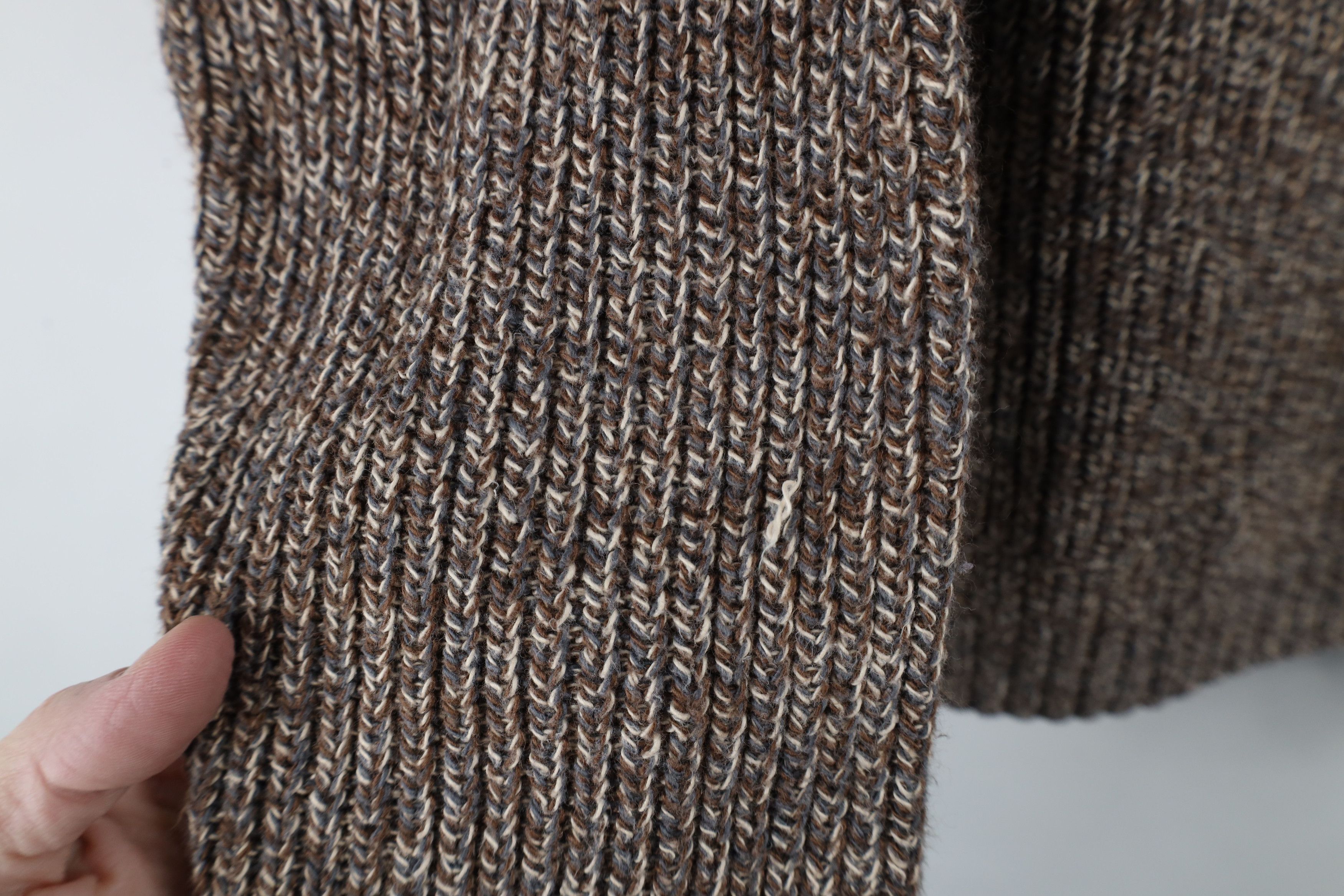 Vintage Vintage 90s Streetwear Ribbed Knit Henley Sweater Brown Size M / US 6-8 / IT 42-44 - 5 Thumbnail