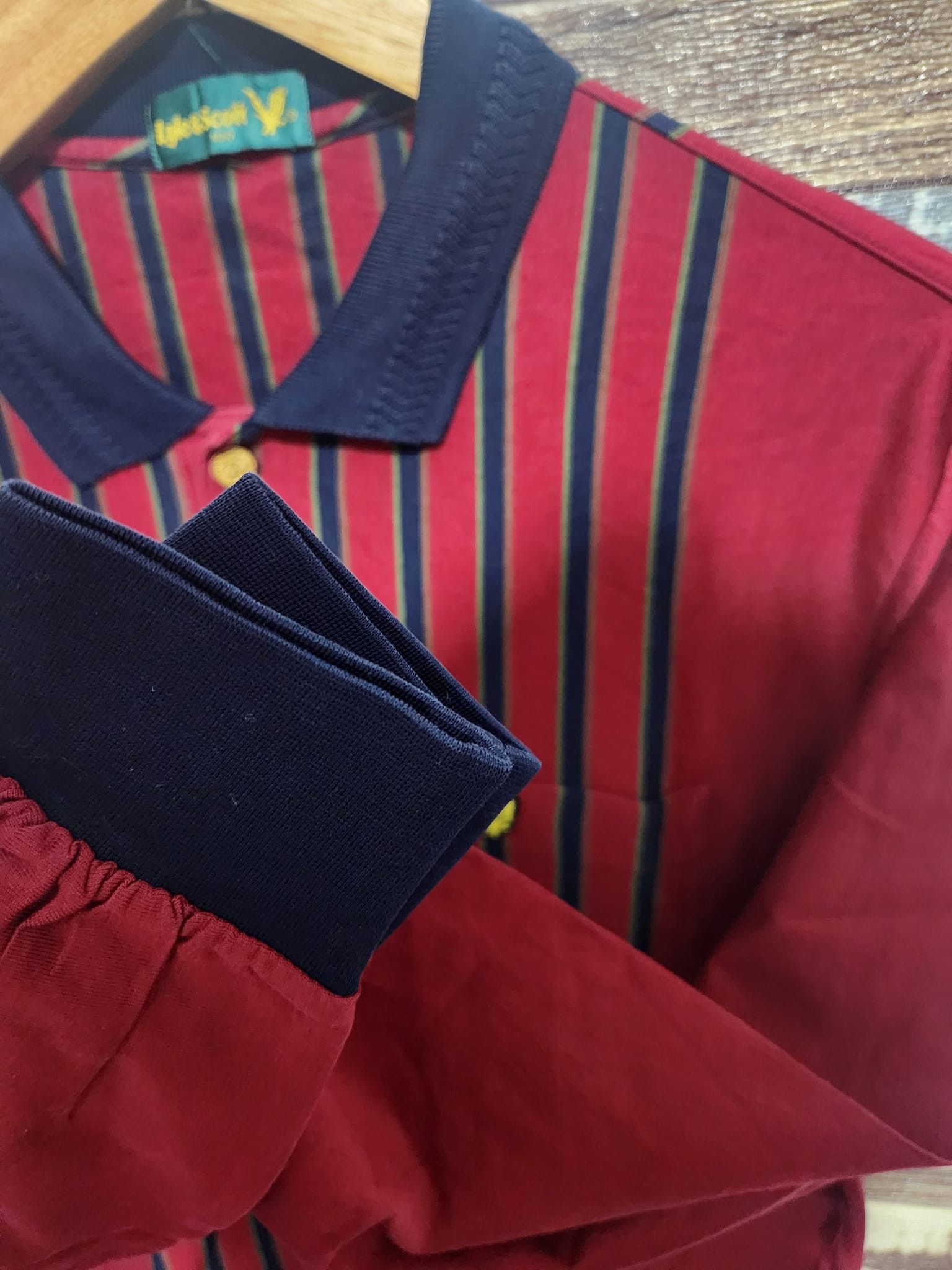 Lyle & Scott × Vintage Vintage Lyle & Scott Polo Shirt Stripe Long Sleeve Size US M / EU 48-50 / 2 - 11 Thumbnail