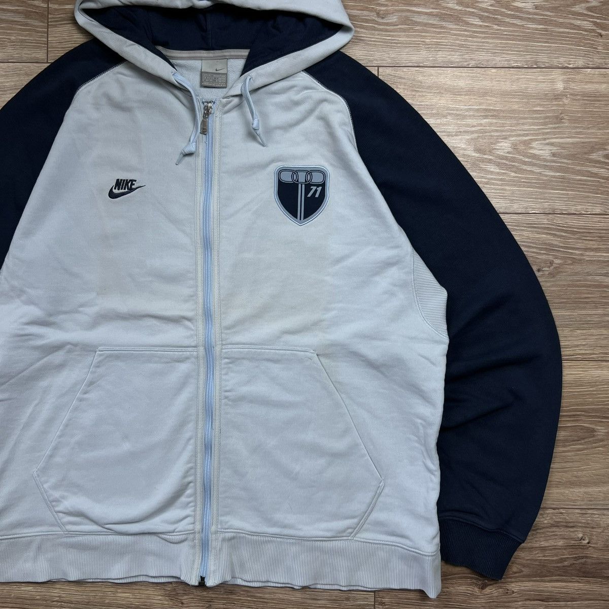 Nike 90s Nike Athletic Vintage Big Logo Oversized Zip Hoodie Size US XL / EU 56 / 4 - 4 Thumbnail