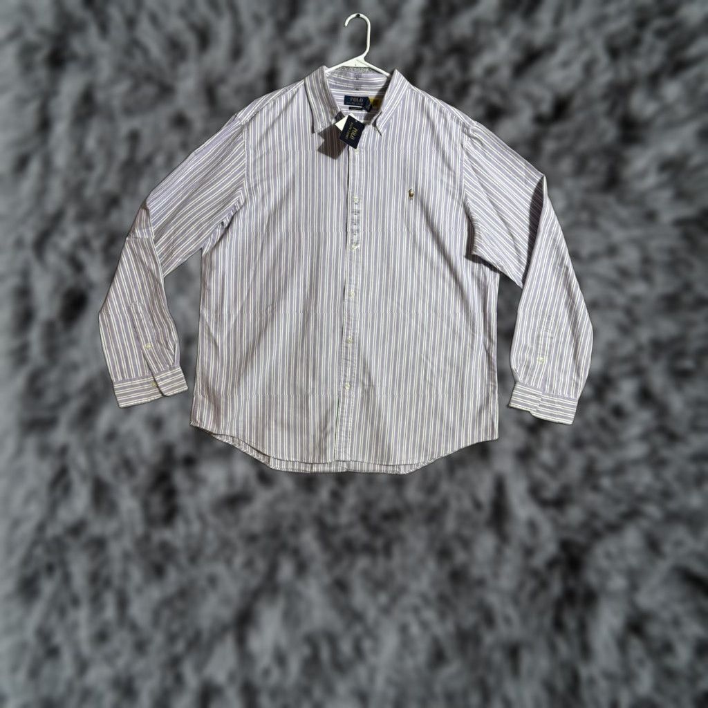 Polo Ralph Lauren Polo Ralph Lauren Shirt Button Down Mens XXL Classic Fit Striped Oxford Pastel Purple Easter Preppy Mens Size US XXL / EU 58 / 5 - 1 Thumbnail