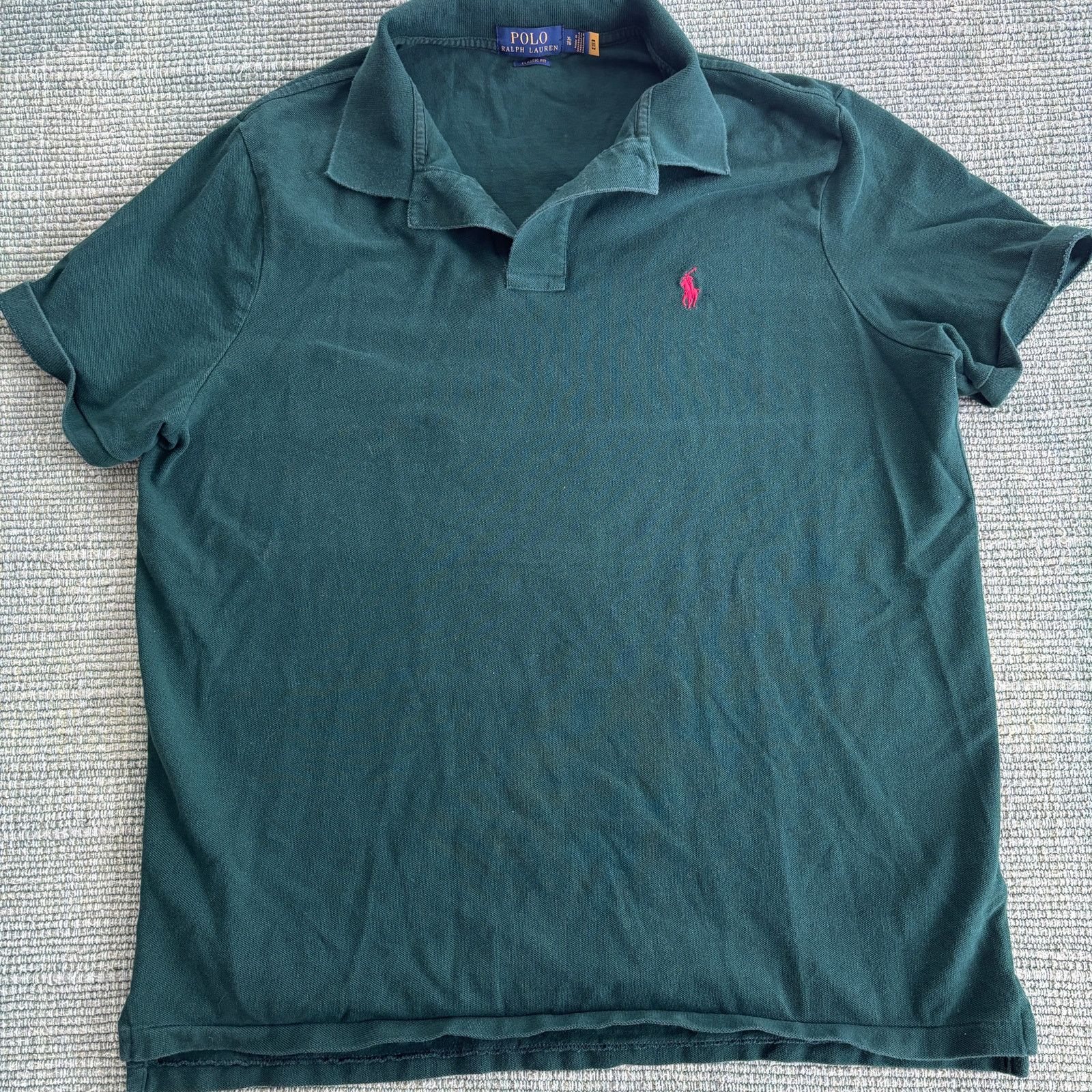 Polo Ralph Lauren Modern pre-owned Polo Ralph Lauren green collared polo shirt Size US XL / EU 56 / 4 - 2 Thumbnail