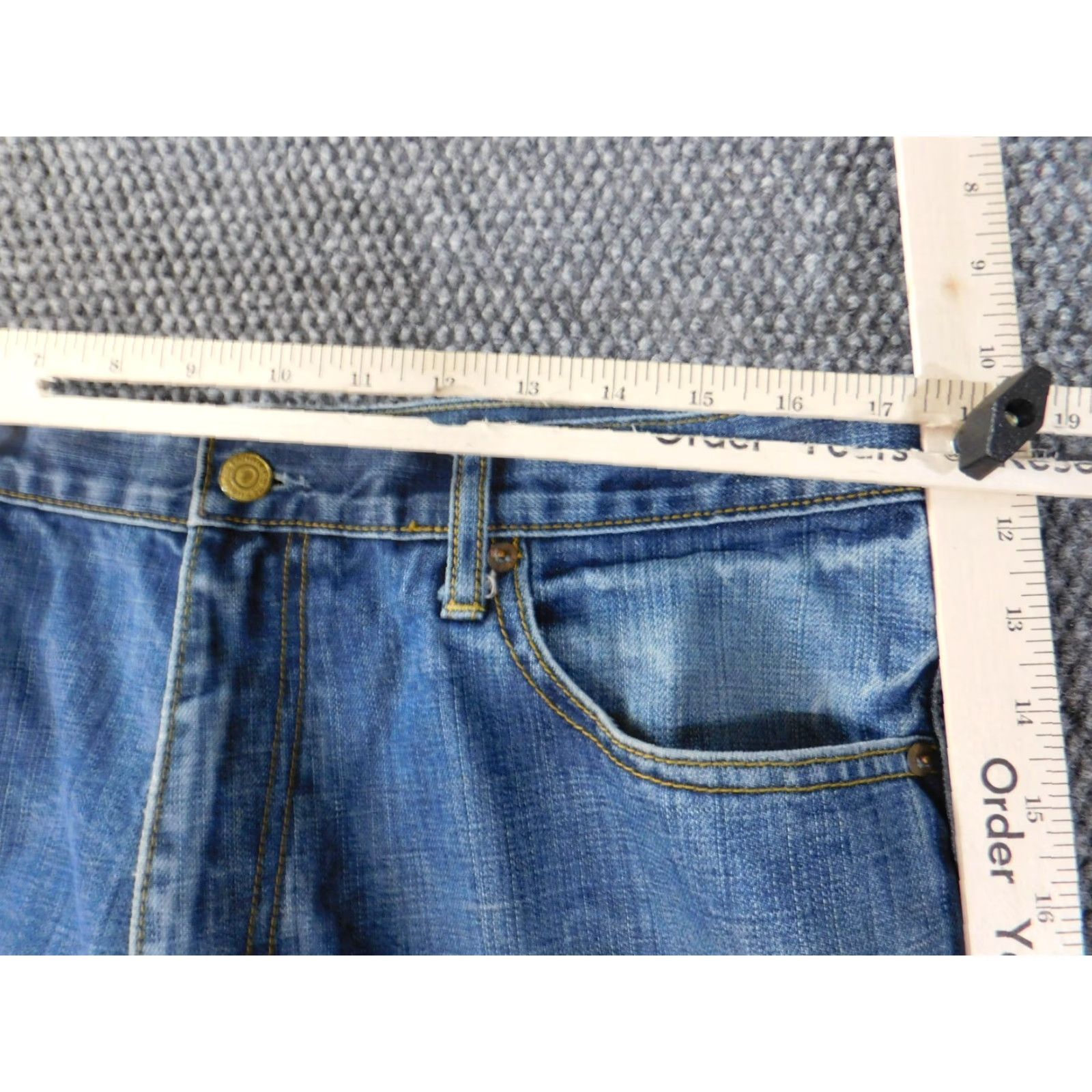 Banana Republic Banana Republic Jeans Mens 35x27 Blue Straight Denim Regular Cotton Zip Pockets Inseam 27 Vintage No Theme Retro Size US 35 - 6 Thumbnail
