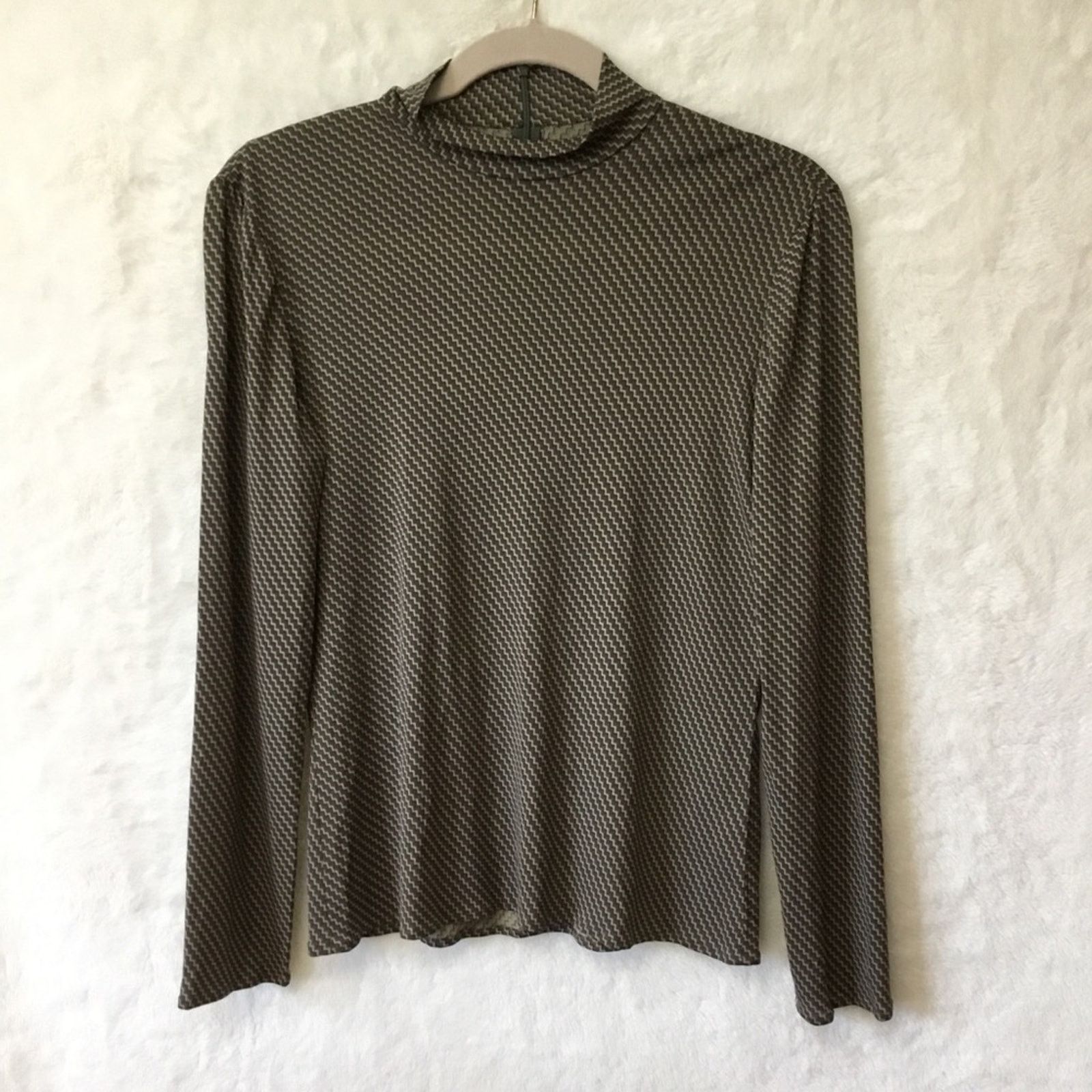 Other Unite! Olive Green Pattern Long Sleeve Top Size M / US 6-8 / IT 42-44 - 2 Thumbnail