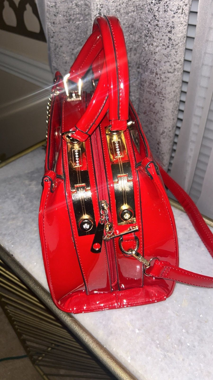 Michael Kors patent leather red Michael Kors satchel shoulder bag Size ONE SIZE - 3 Thumbnail