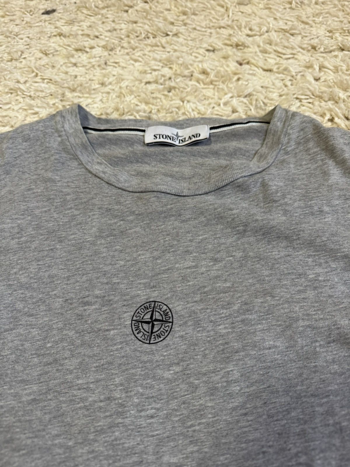 Stone Island Stone Island Grey T-Shirt Big Logo Size US L / EU 52-54 / 3 - 3 Thumbnail