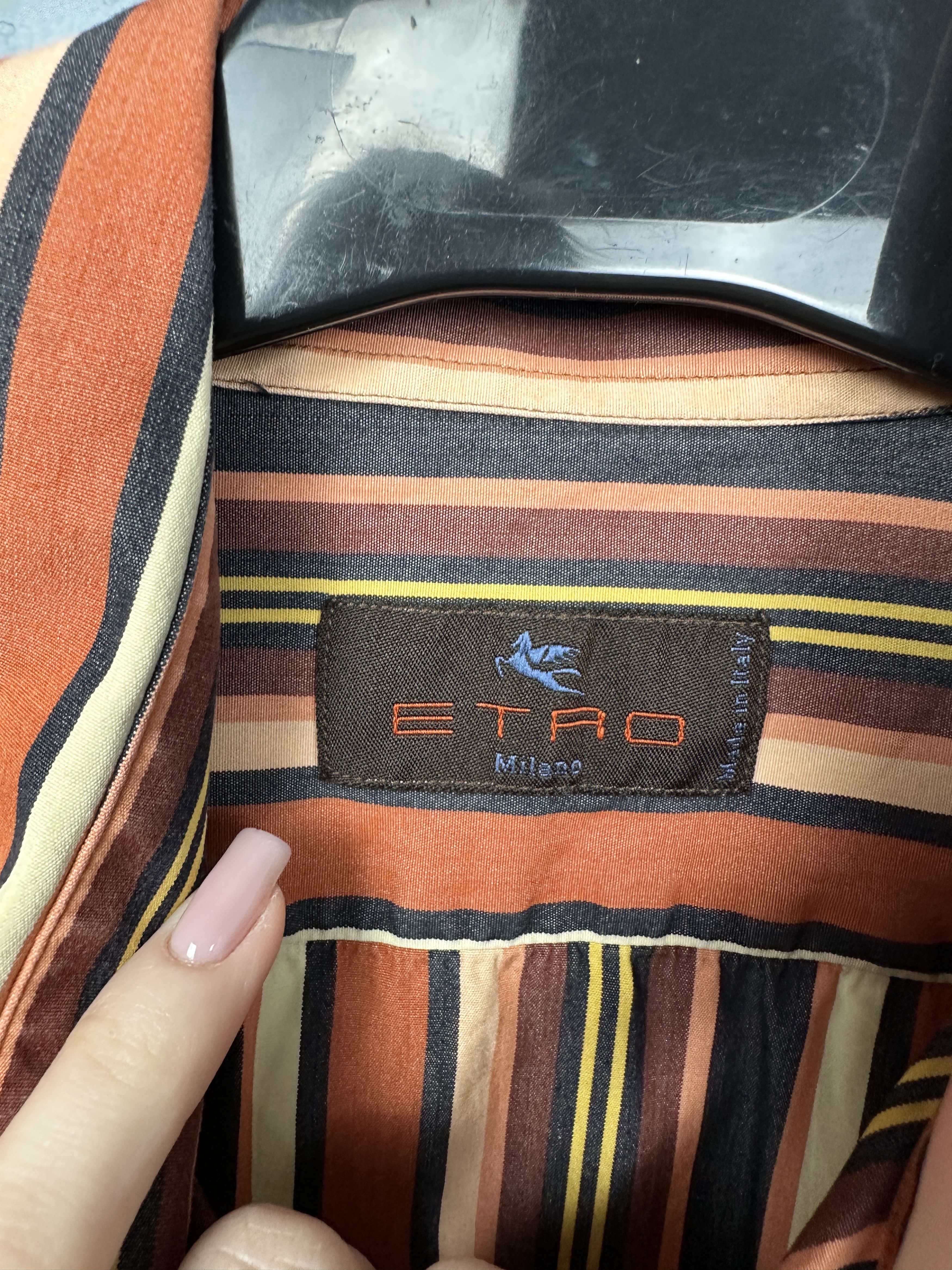 Etro Etro Milano Vintage Mens Striped Long Sleeve Shirt Size US M / EU 48-50 / 2 - 3 Thumbnail