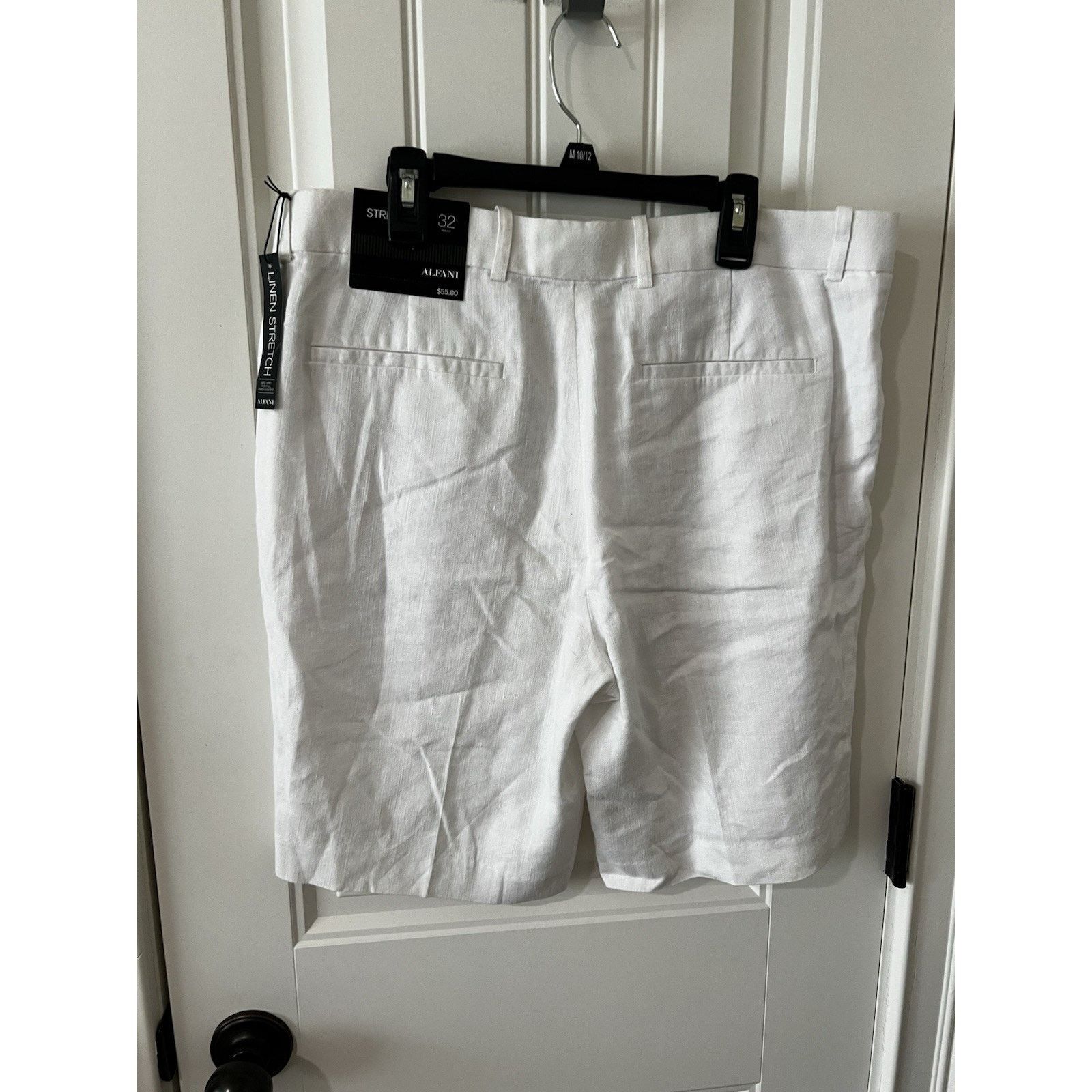 Alfani Bright linen Stretch shorts 32 Waist Flat Front Lightweight Size 32" / US 10 / IT 46 - 8 Thumbnail