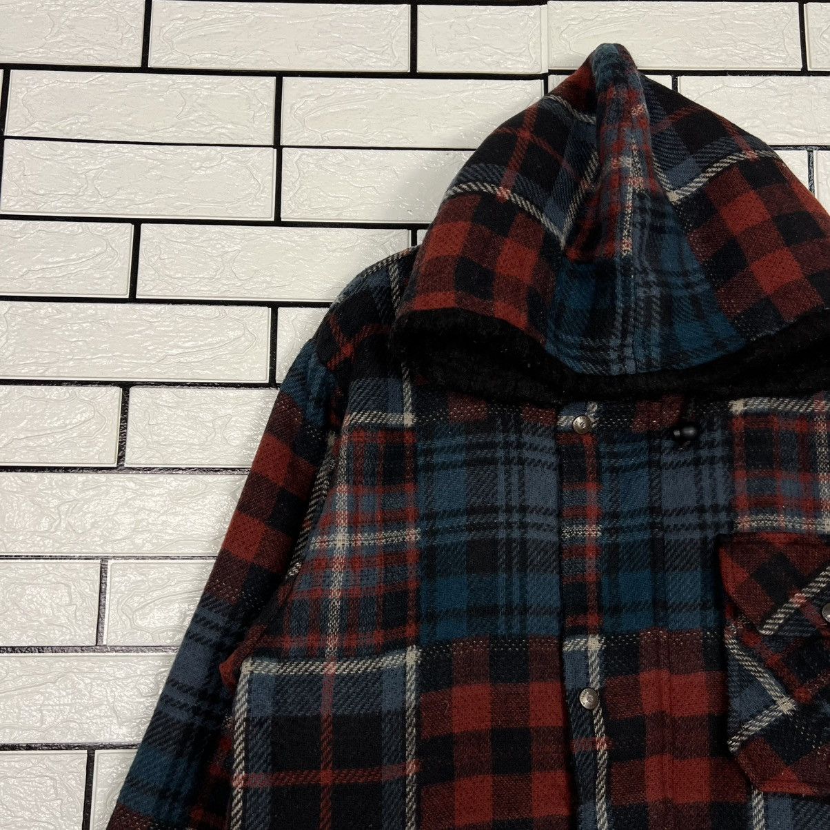 Vintage 80s BIG SHEPHERD Feathertop Checked Hooded Jacket #4130-C188 Size US M / EU 48-50 / 2 - 3 Thumbnail