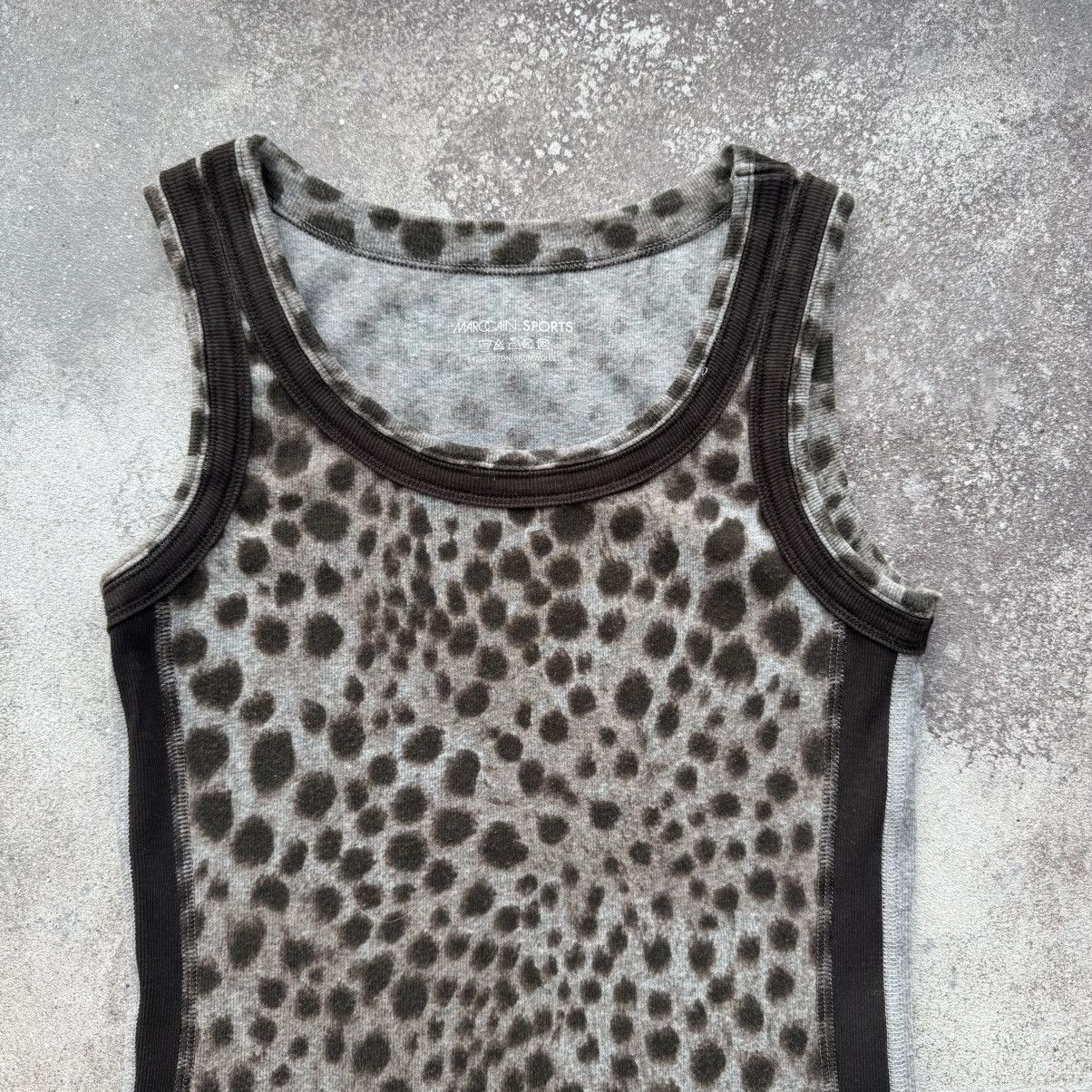 20471120 × Japanese Brand Marc Cain Sport Super Sexy Leopard Long Tank Top Size M / US 6-8 / IT 42-44 - 2 Thumbnail