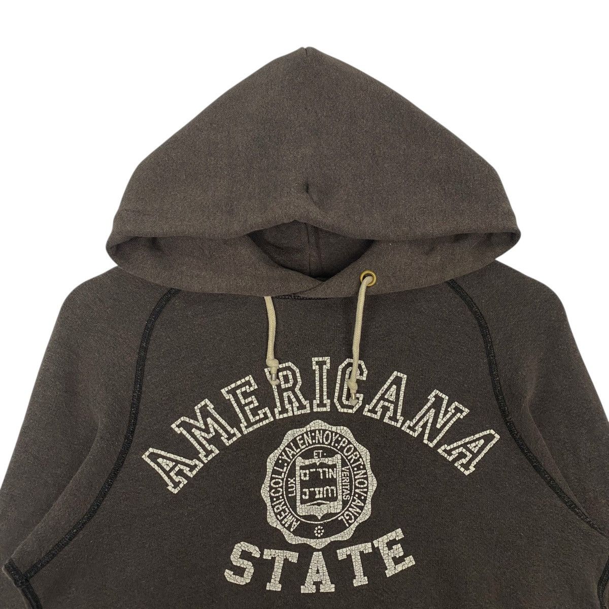 Vintage Vintage American Big Logo Hoodie Sweater Brown Size M Size US M / EU 48-50 / 2 - 4 Thumbnail