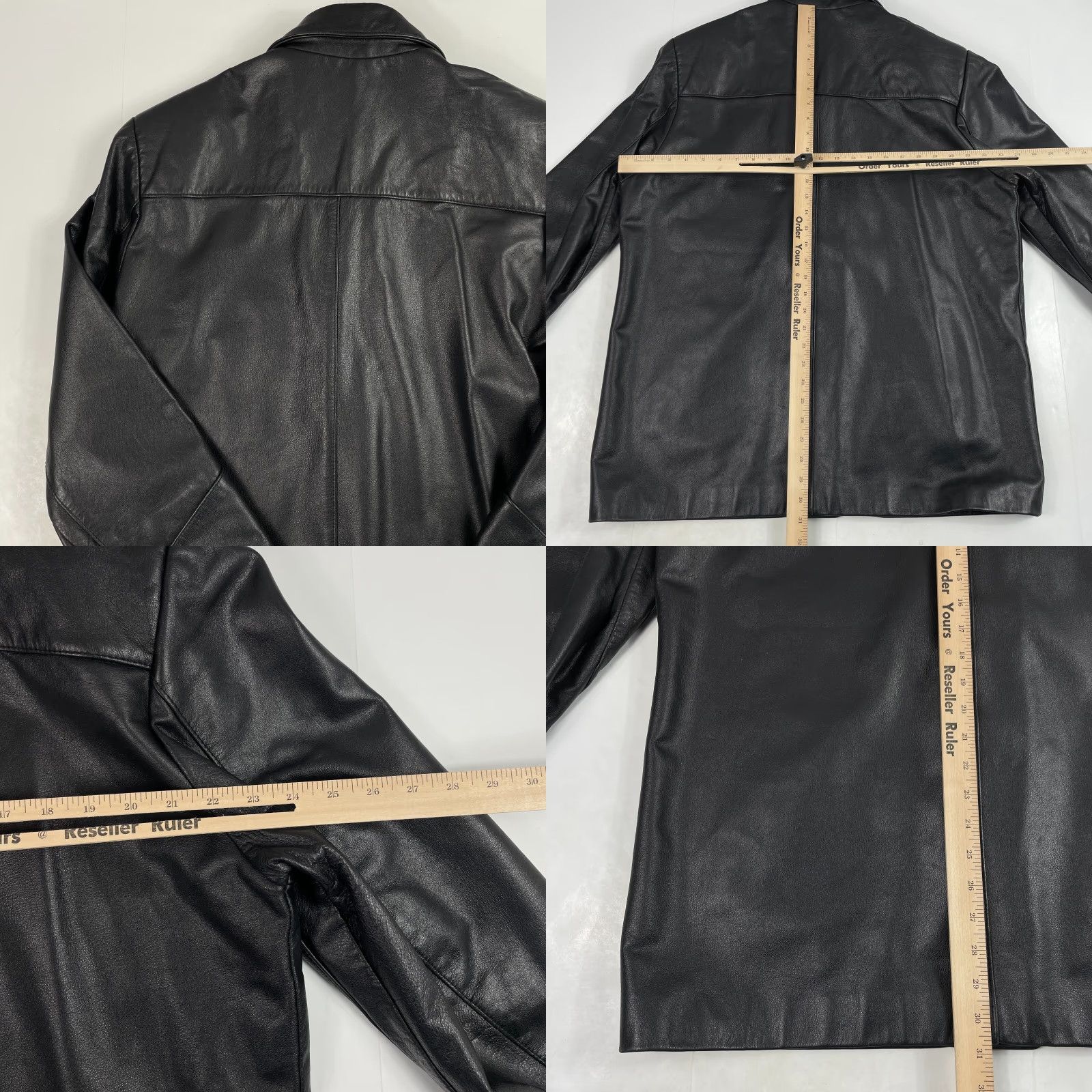 Ariat VINTAGE Lariat Leather Jacket Mens Large Black Button Up Motorcycle Biker USA Jacket Size US L / EU 52-54 / 3 - 8 Thumbnail