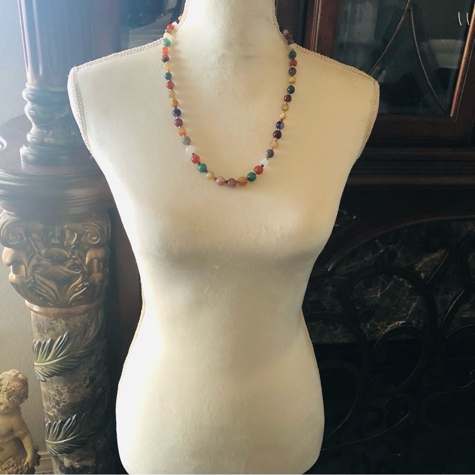 Vintage Vintage hand crafted genuine stone agate necklace Size ONE SIZE - 6 Thumbnail