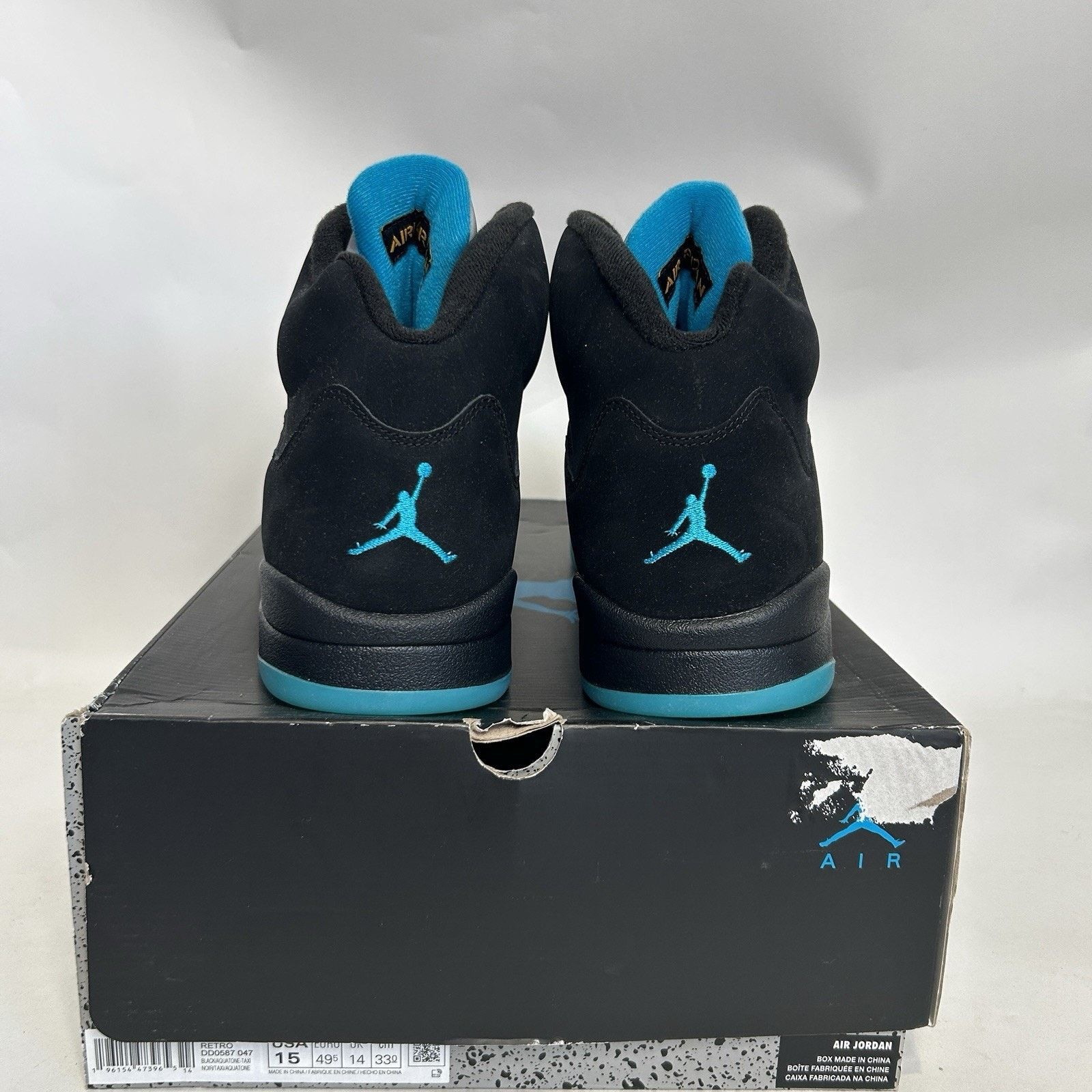 Jordan Brand Nike Air Jordan 5 Retro OG “Aqua/Black Yellow Blue” Size US 15 / EU 48 - 4 Thumbnail