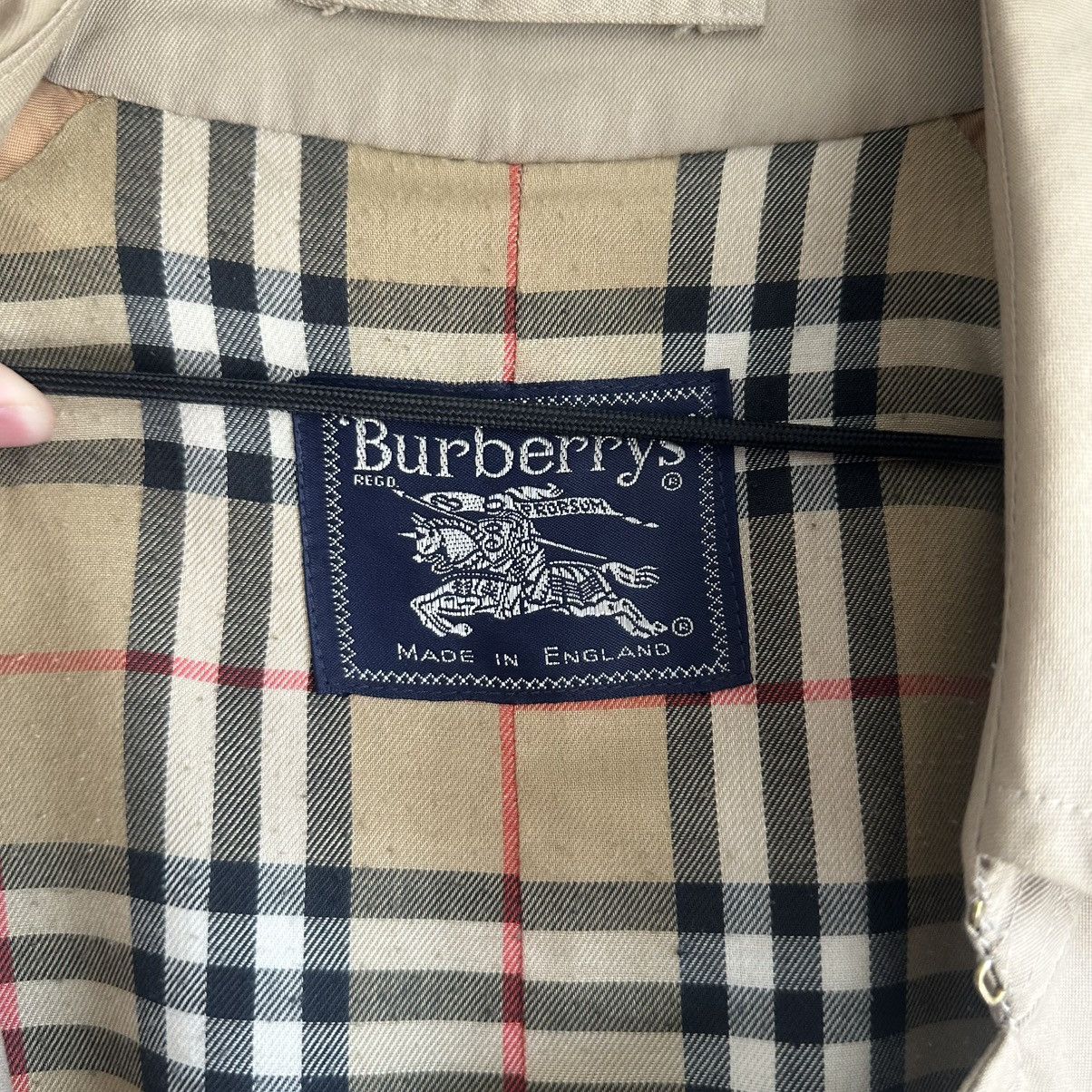 Burberry 90s Burberrys Coat Trench Beige Size L / US 10 / IT 46 - 7 Thumbnail