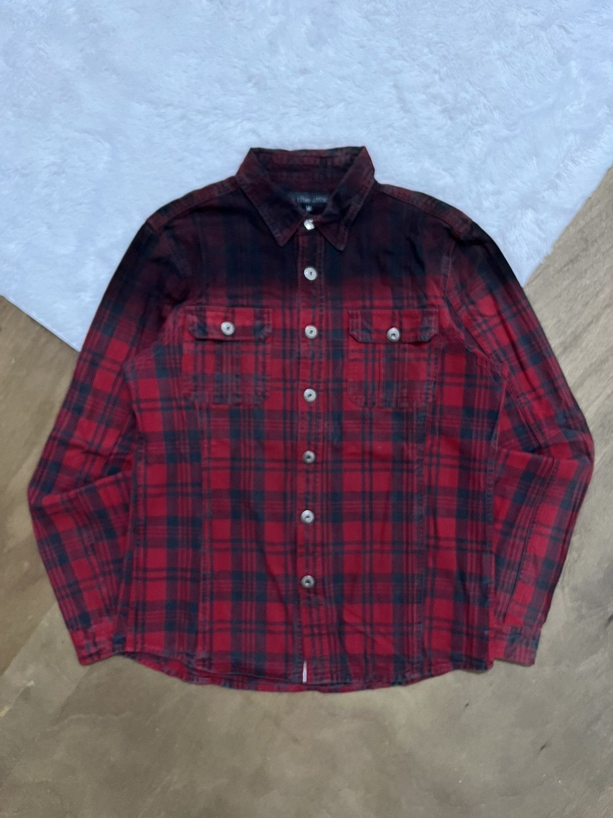 In The Attic Vintage In The Attic Japan Plaid Flannel Grunge Shirt Size US S / EU 44-46 / 1 - 1 Thumbnail