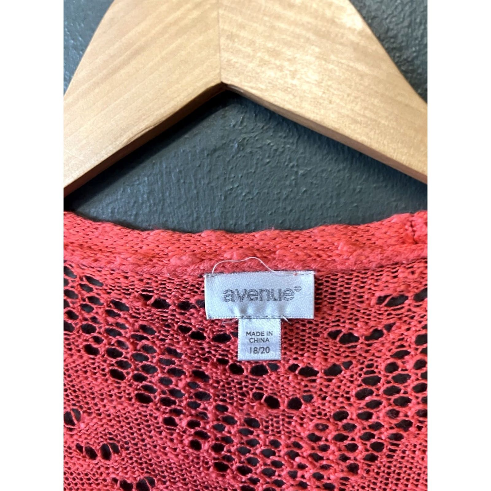Avenue Avenue Cardigan Womens Knit Open Front Pink Size 18/20 Plus Size XXL / US 16-18 / IT 52-54 - 3 Thumbnail