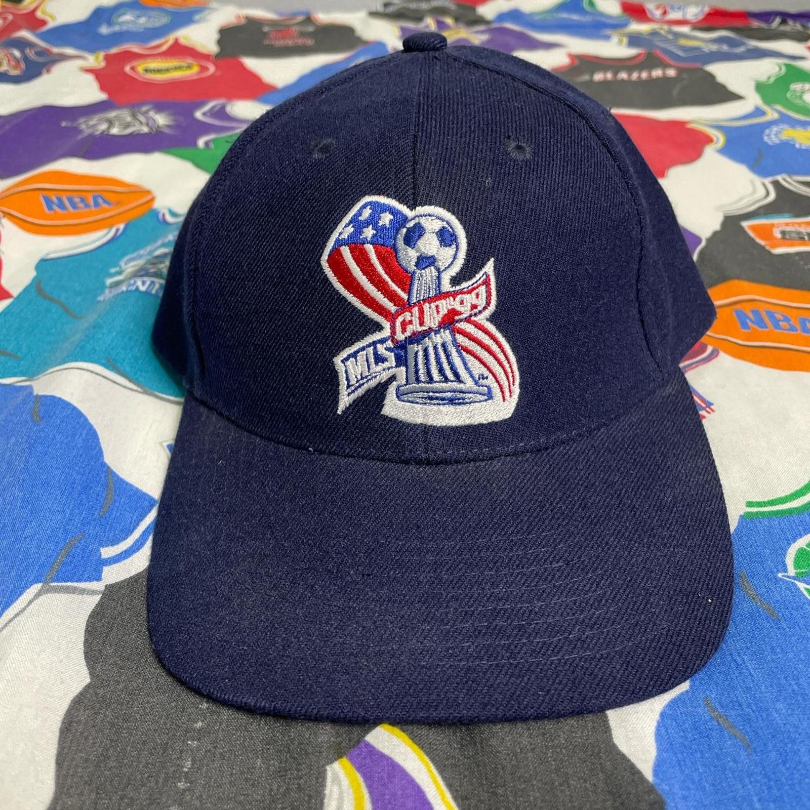 Vintage Vintage 1999 MLS Cup FIFA World Cup Soccer Velcro Strap Hat Size ONE SIZE - 1 Thumbnail