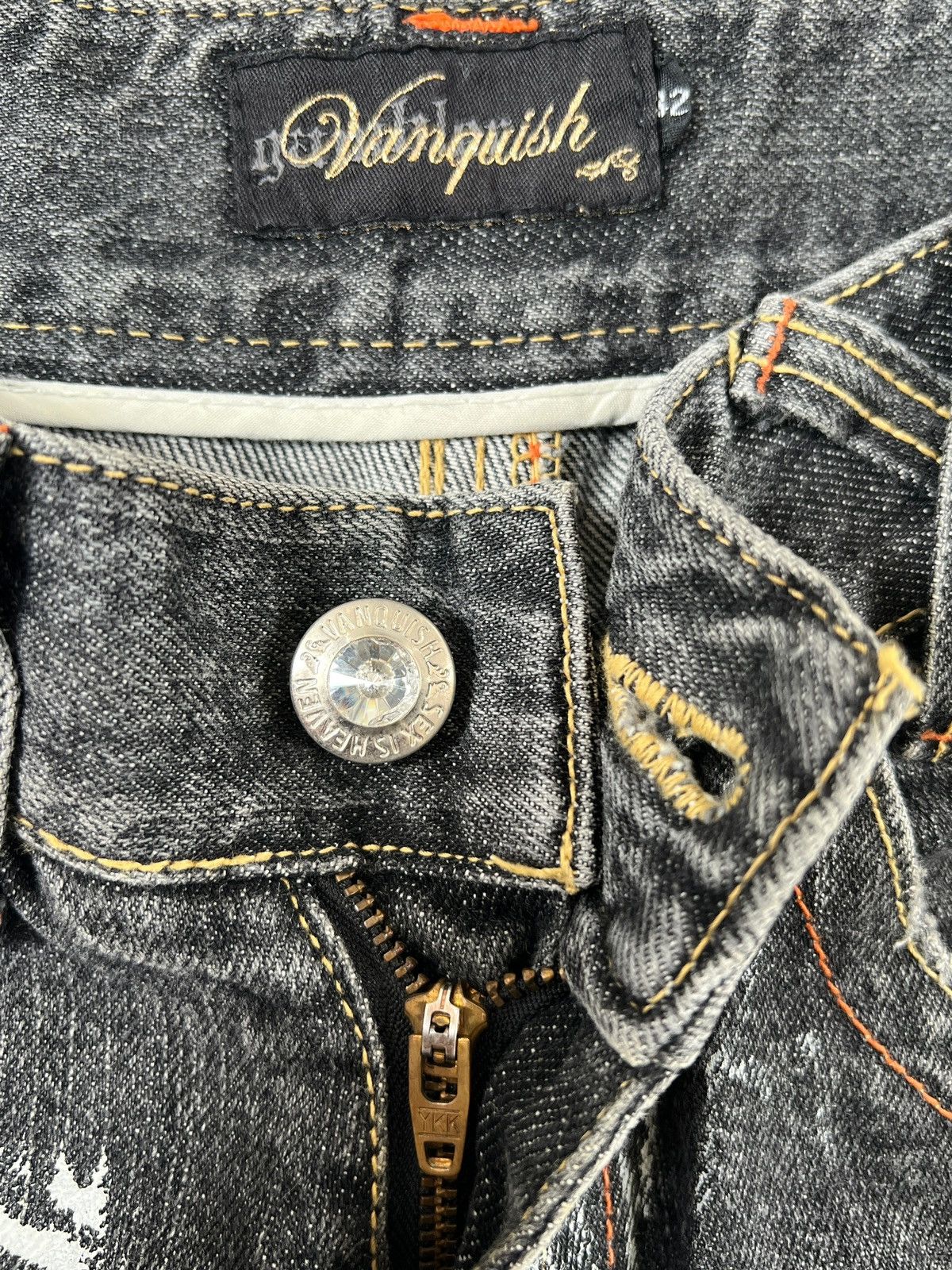 Vanquish Vintage Vanquish 🇯🇵 Distressed Paint Roll Flare Denim Size 30" / US 8 / IT 44 - 11 Thumbnail