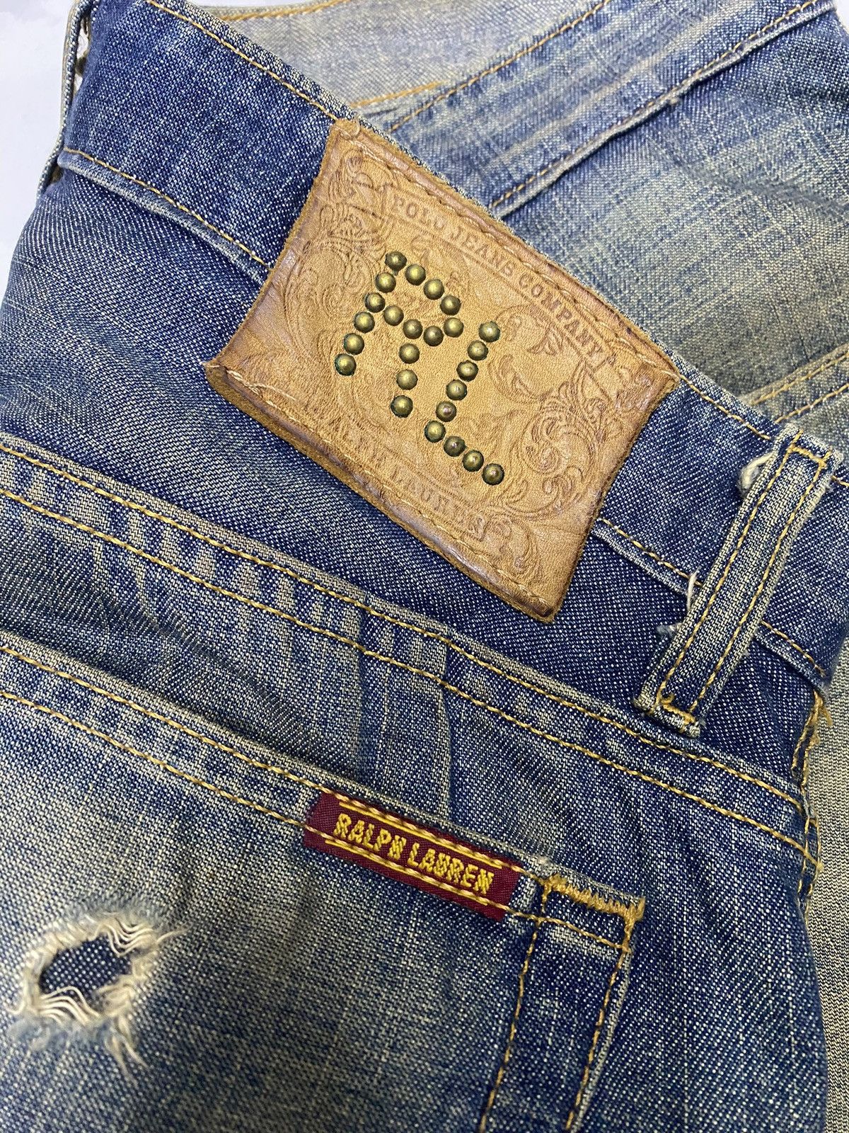 Polo Ralph Lauren × Ralph Lauren 🔥VINTAGE POLO RALPH LAUREN BOOTCUT DISTRESSED DENIM JEANS Size US 32 / EU 48 - 7 Thumbnail