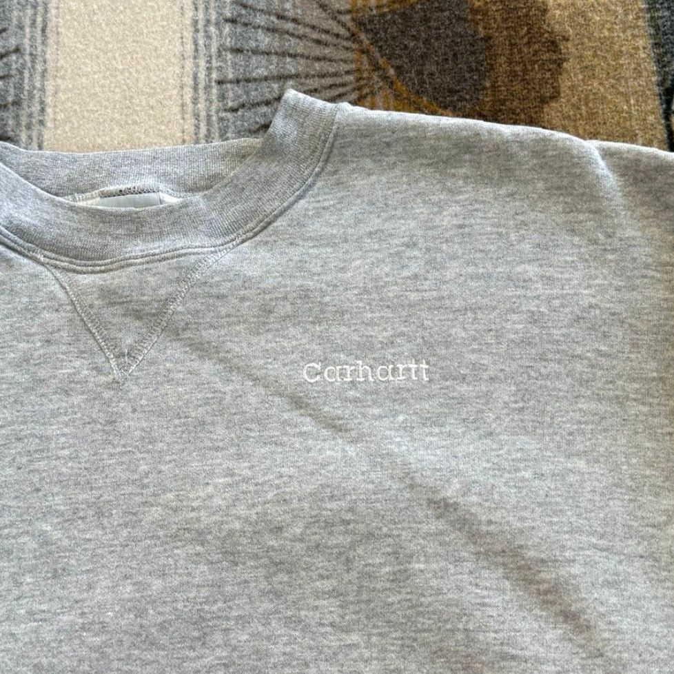 Carhartt VINTAGE Carhartt Embroidered Spell Out Crewneck Sweatshirt XL Gray Size US XL / EU 56 / 4 - 4 Thumbnail
