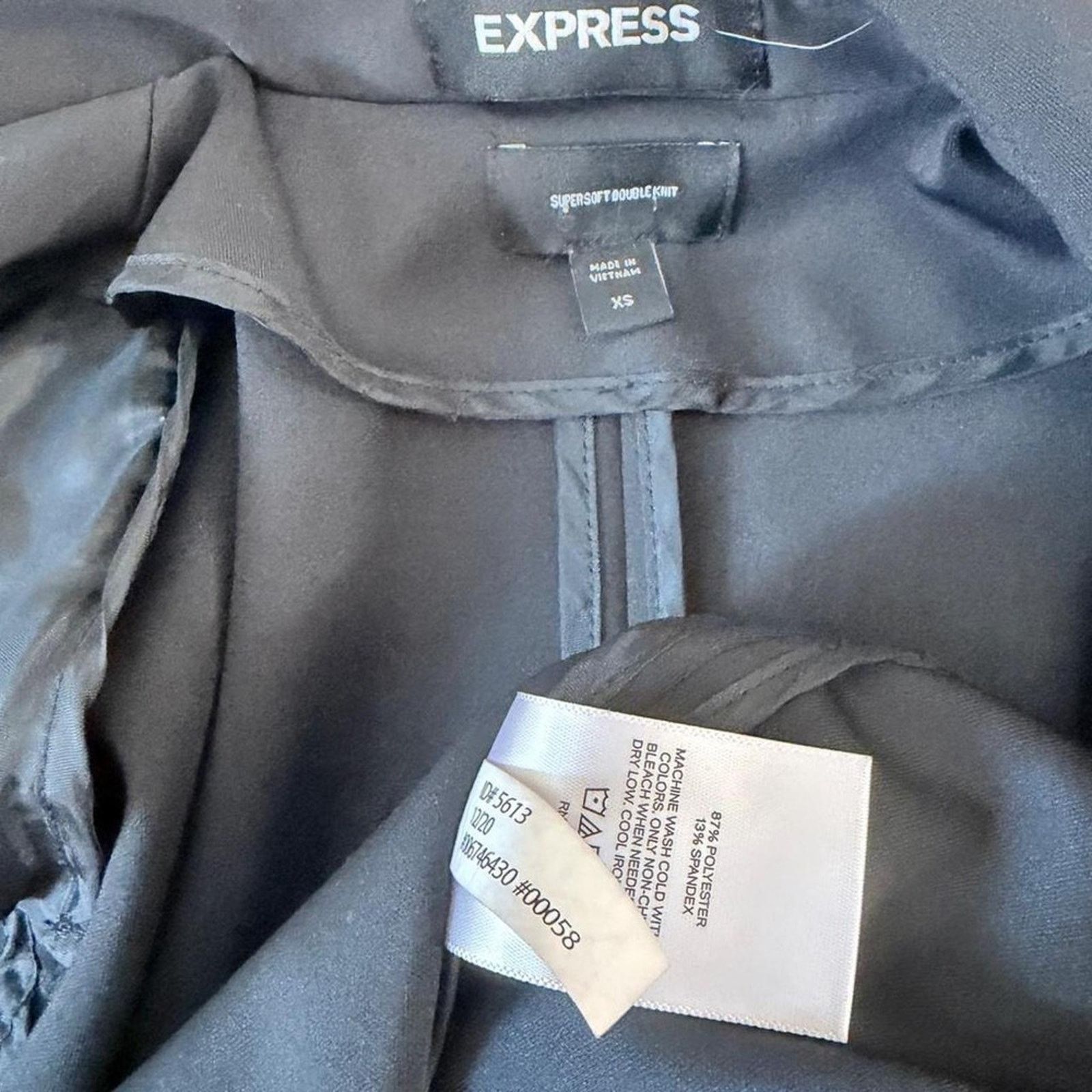 Express semi-cropped Fitted Suit Blazer Jacket open no button Size XS / US 0-2 / IT 36-38 - 6 Thumbnail