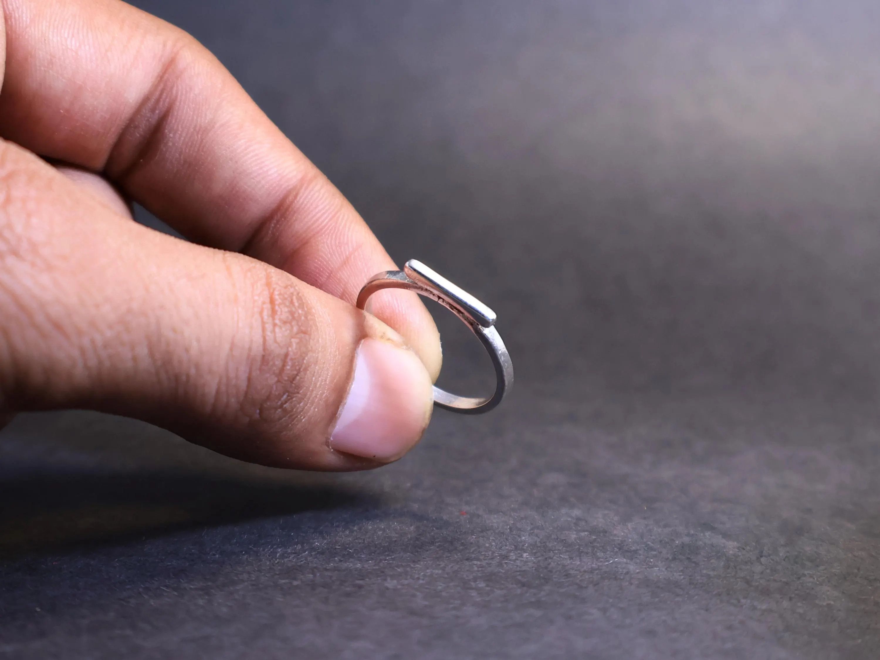 Handmade Bar Ring, 925 Silver Ring, Silver Bar Ring, Handmade Ring, Size ONE SIZE - 6 Thumbnail