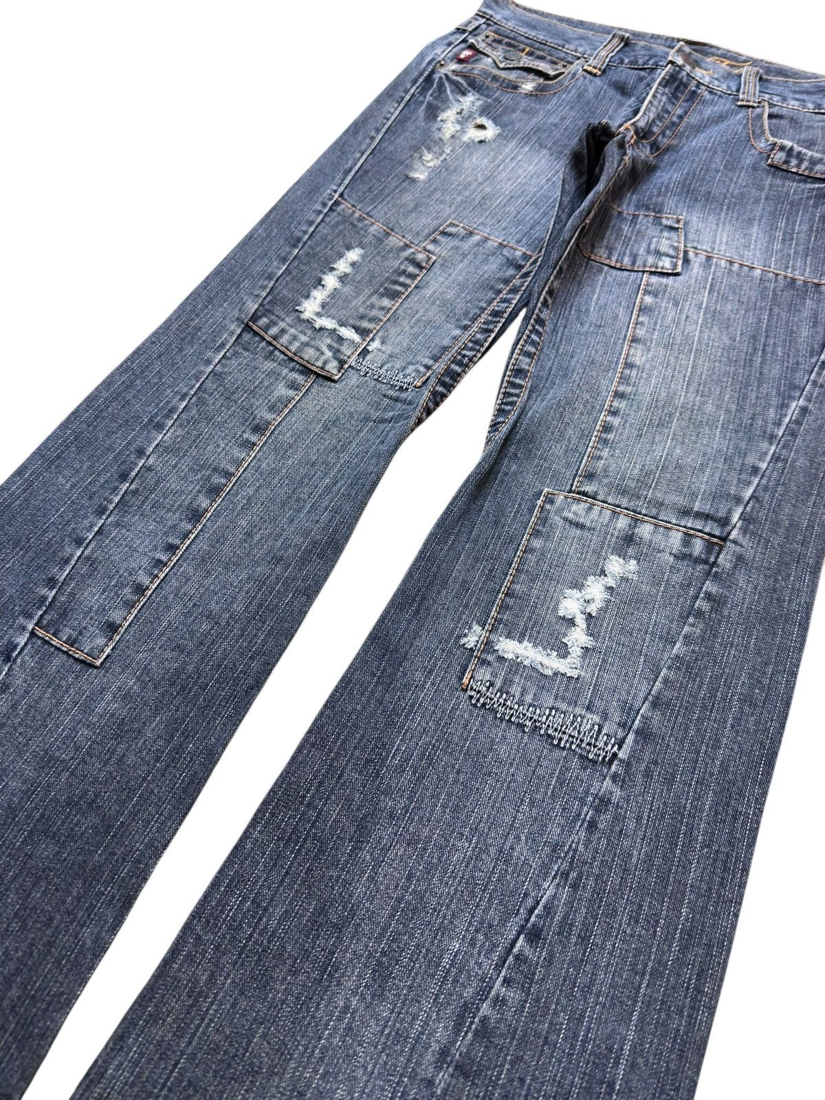 20471120 Vintage 291295 Homme Flare Boocut Grunge Denim Size US 32 / EU 48 - 3 Thumbnail